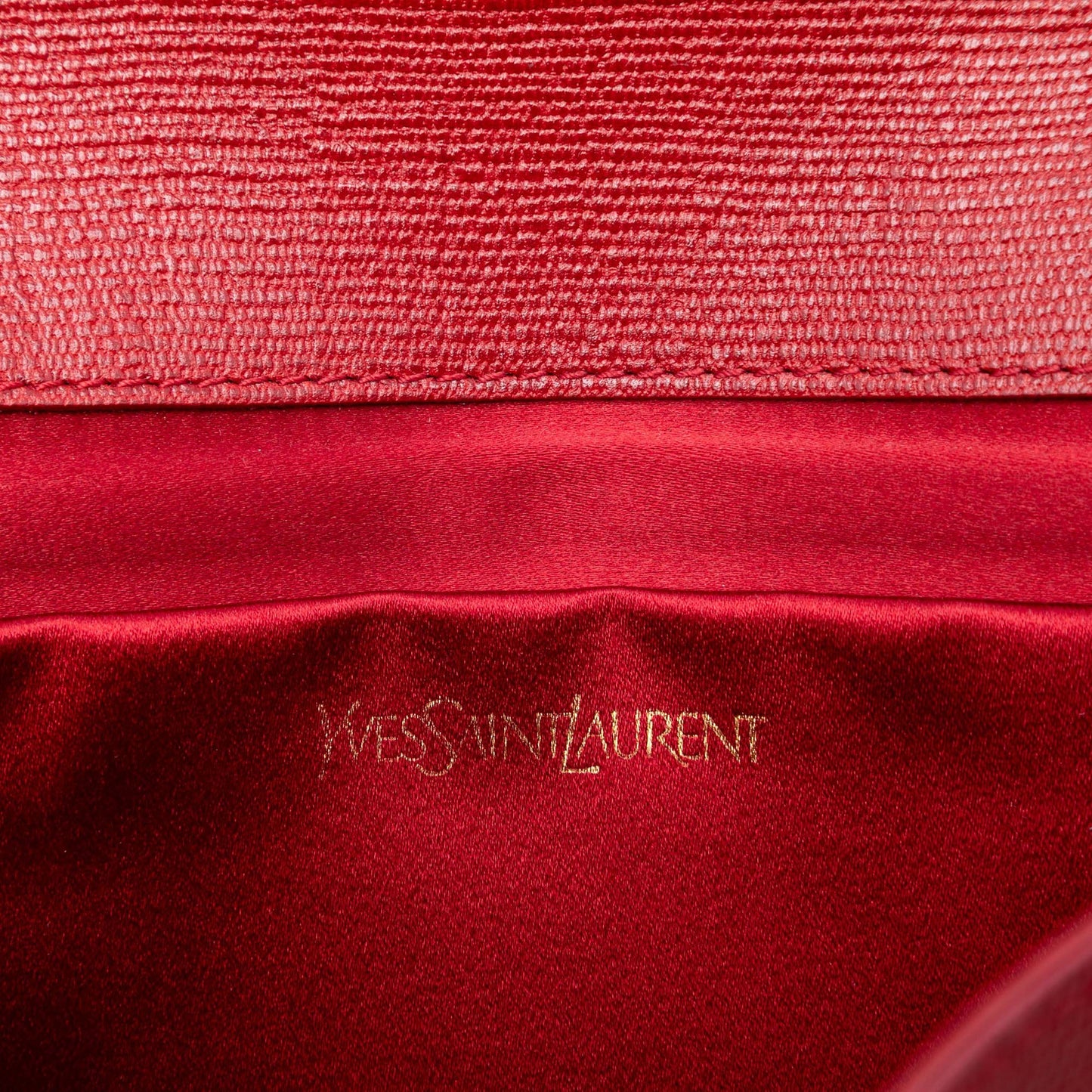 Saint Laurent Textured Leather Chyc Ligne Clutch