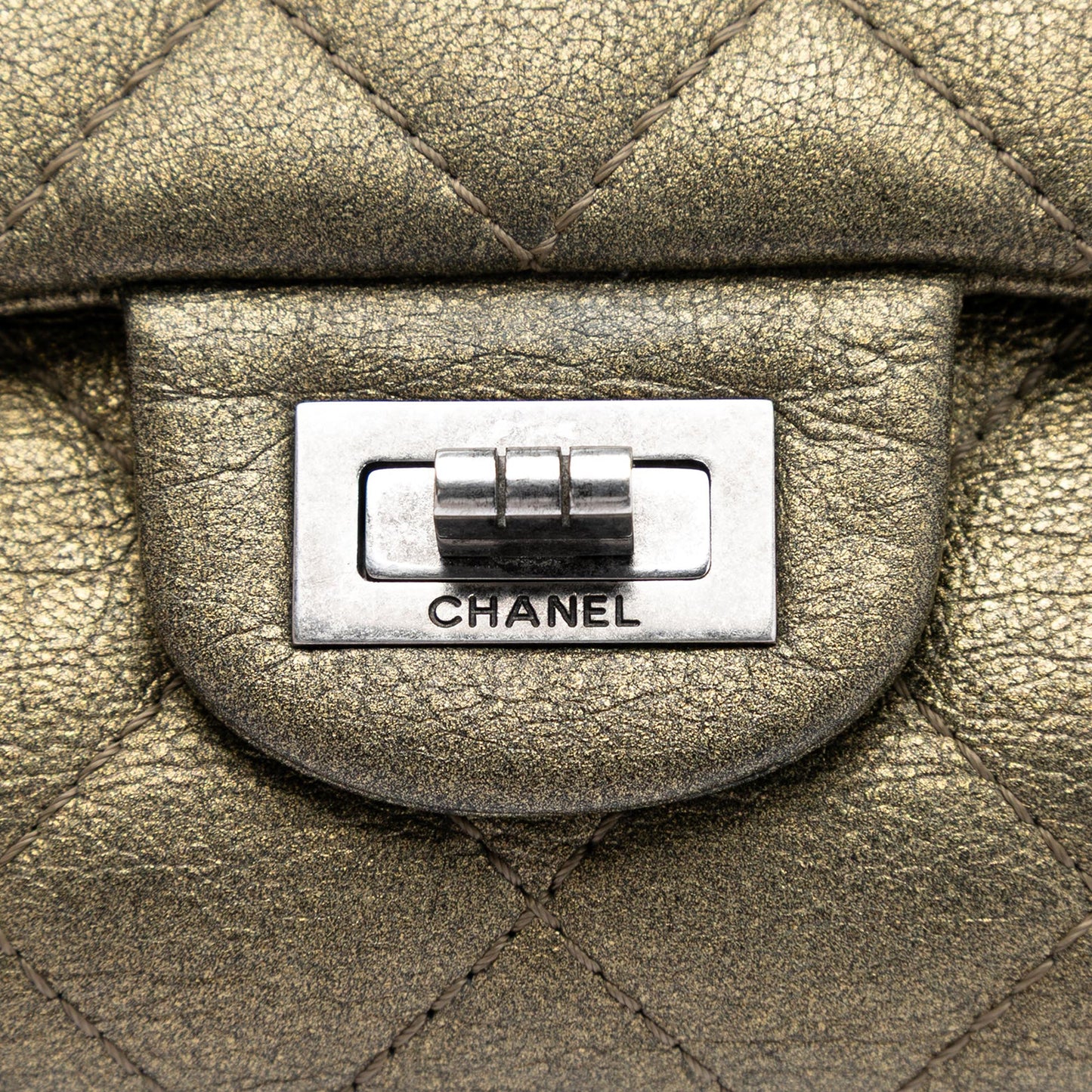 Chanel Quilted Metallic Aged Calfskin Reissue 2.55 Double Flap 226