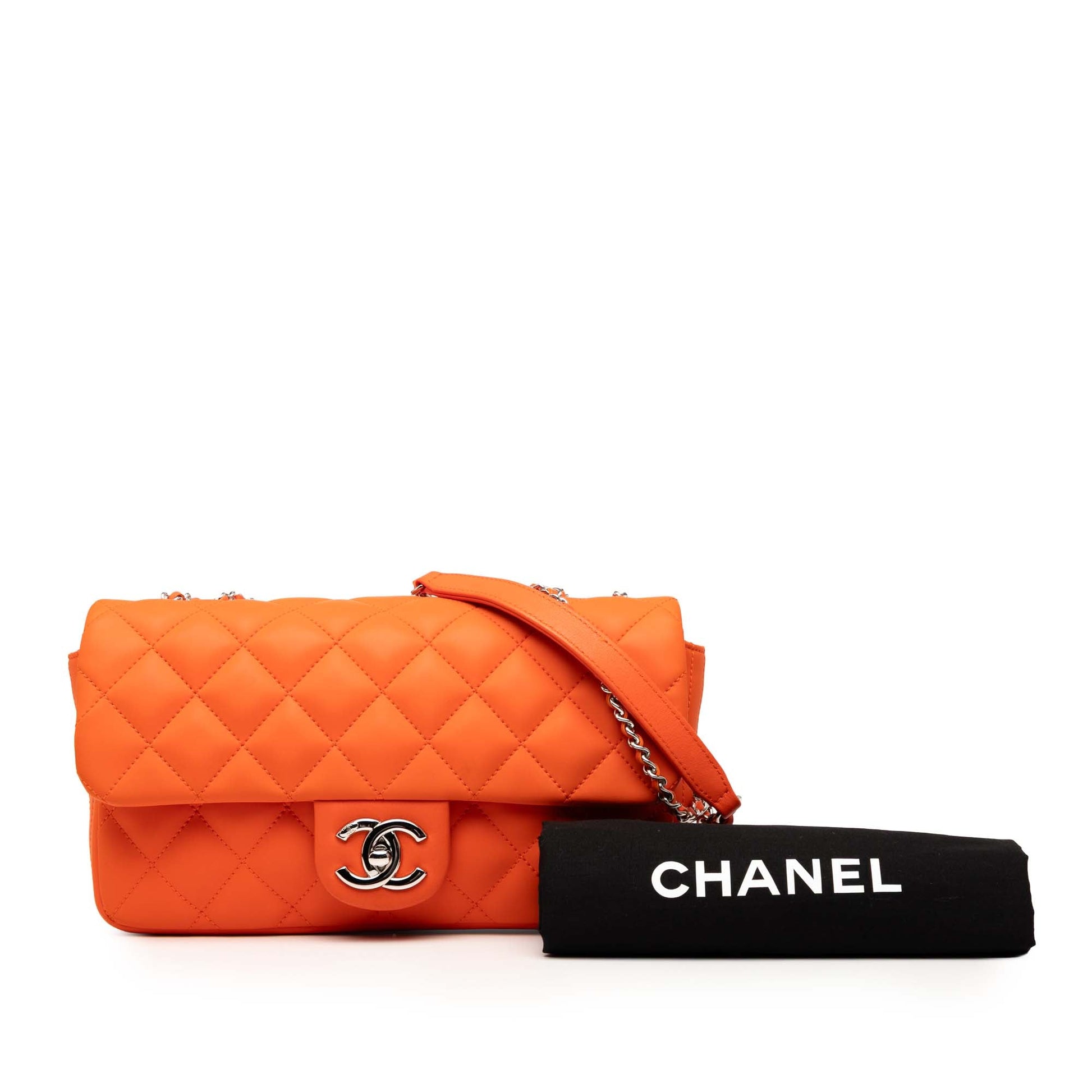 Chanel Medium Quilted Lambskin Rubber Coco Rain Flap