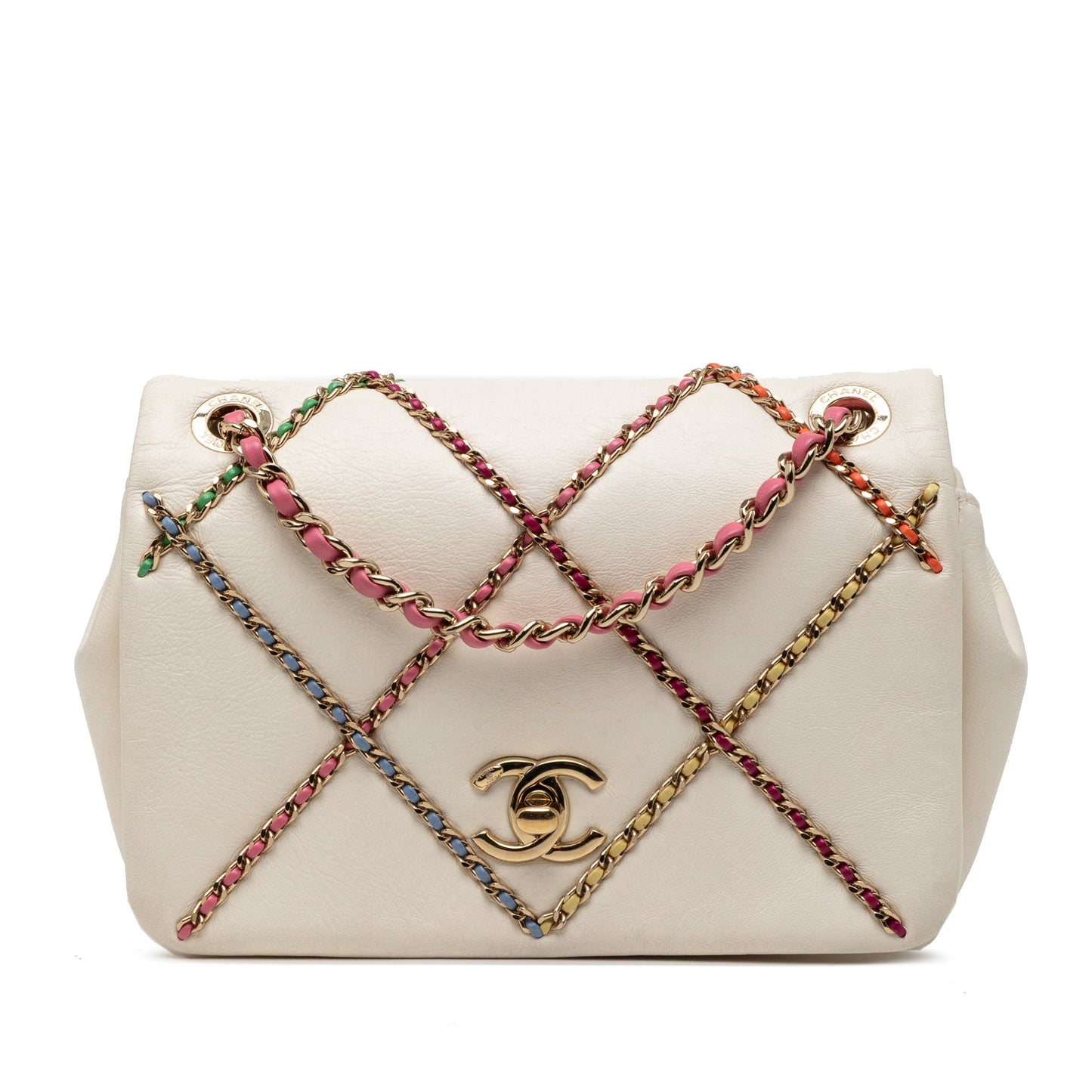 Chanel Small Lambskin Entwined Chain Flap
