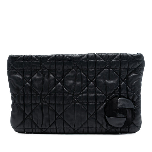 Dior Calfskin Cannage Rose Clutch