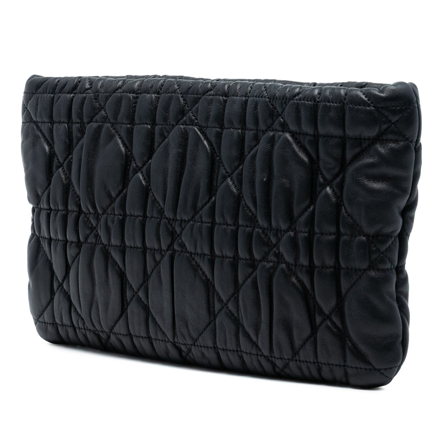 Dior Calfskin Cannage Rose Clutch