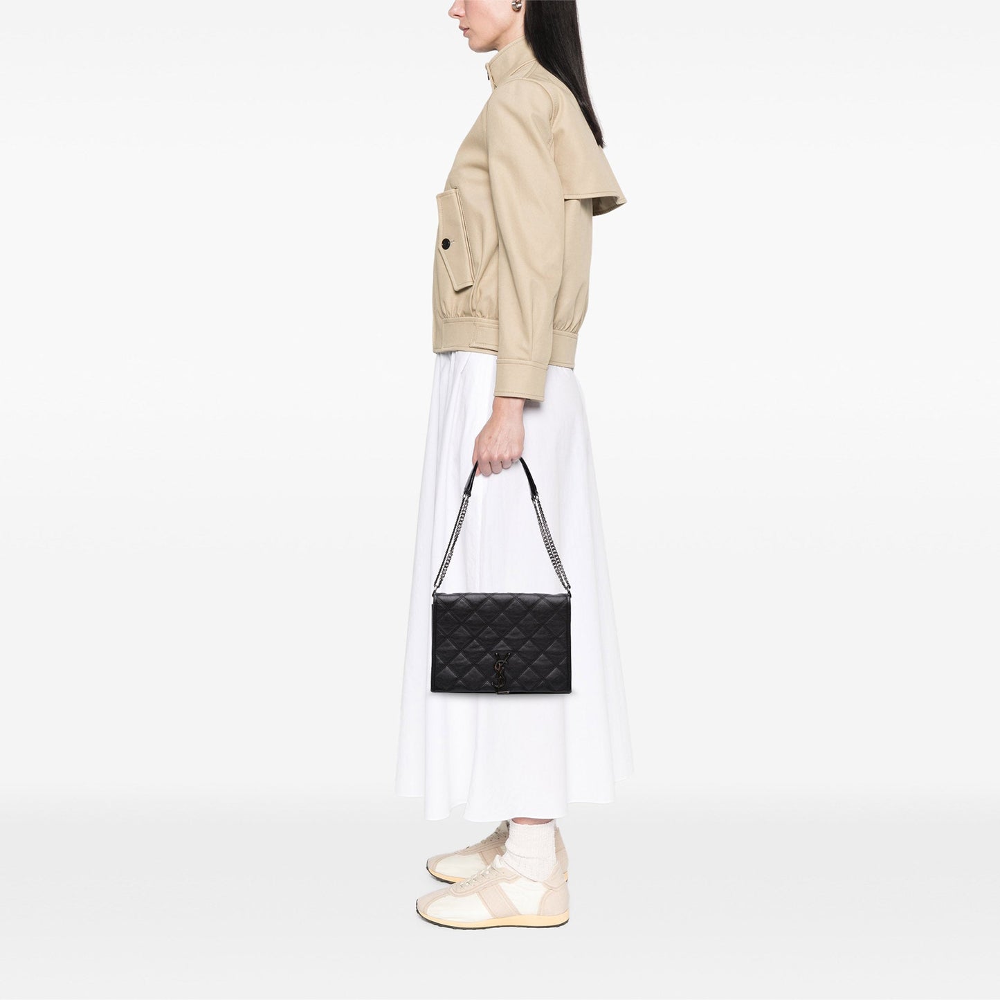 Saint Laurent Mini Quilted Lambskin Becky Chain Shoulder Bag