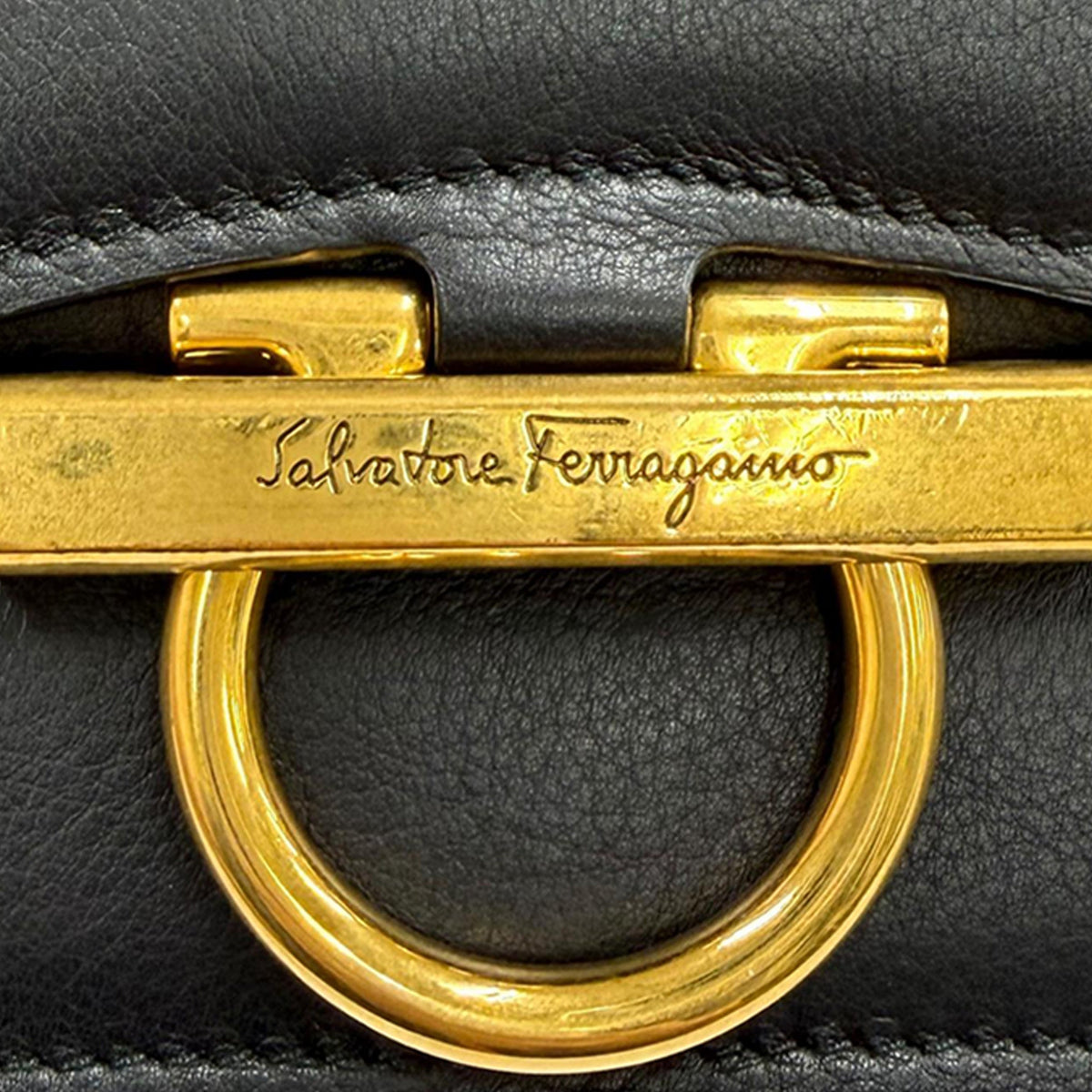 Ferragamo Leather Gancini Joanne Crossbody