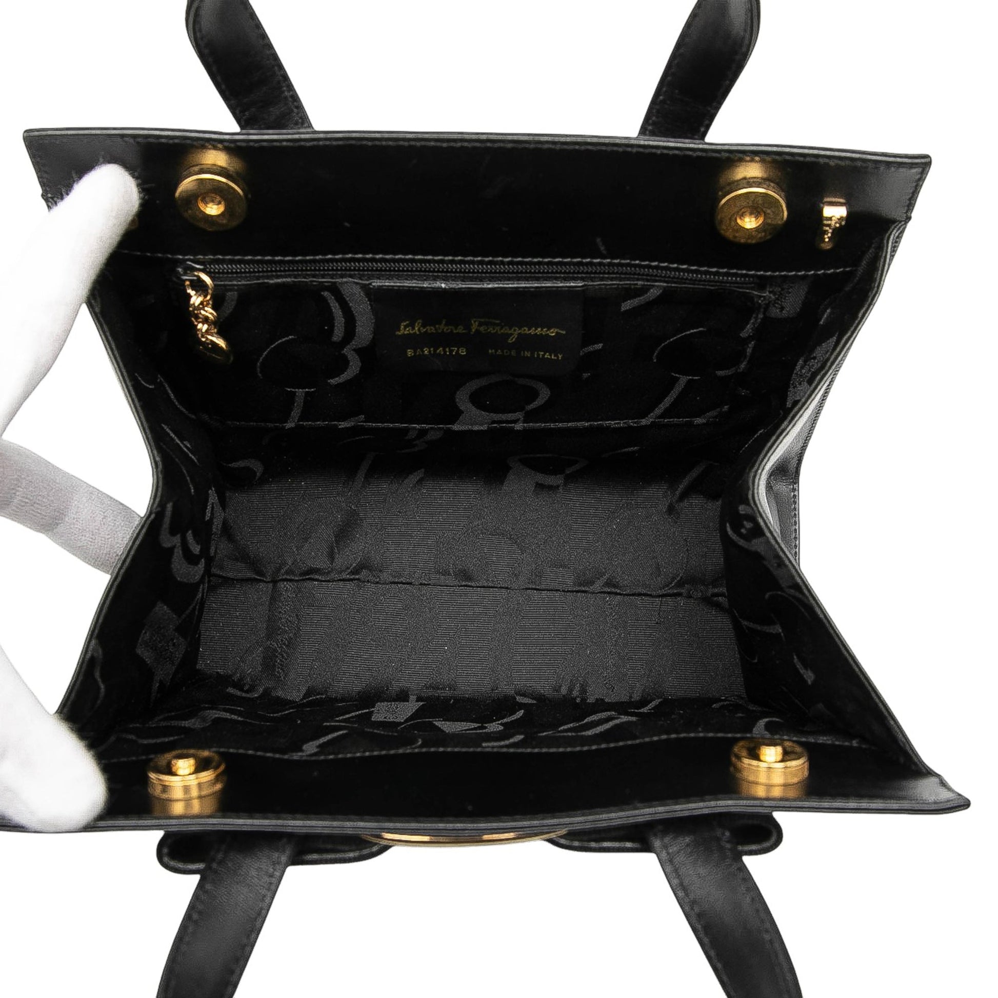 Ferragamo Leather Vara Bow Satchel