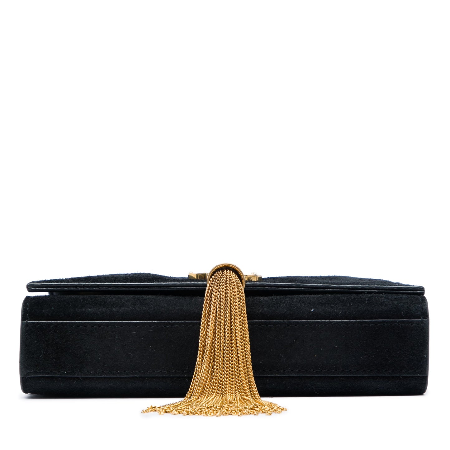 Saint Laurent Small Suede Monogram Kate Tassel Crossbody