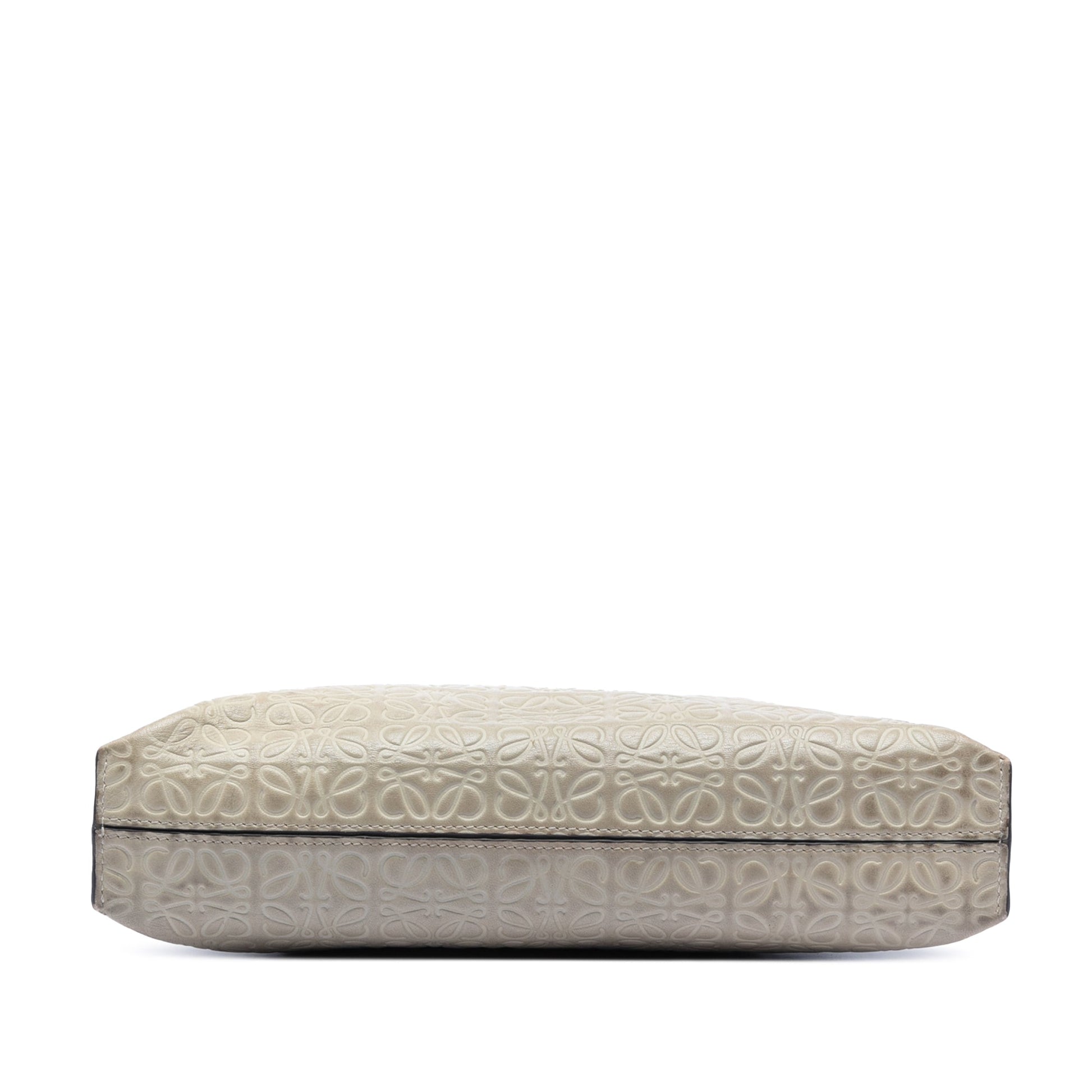 LOEWE Embossed Calfskin Anagram Repeat T Clutch