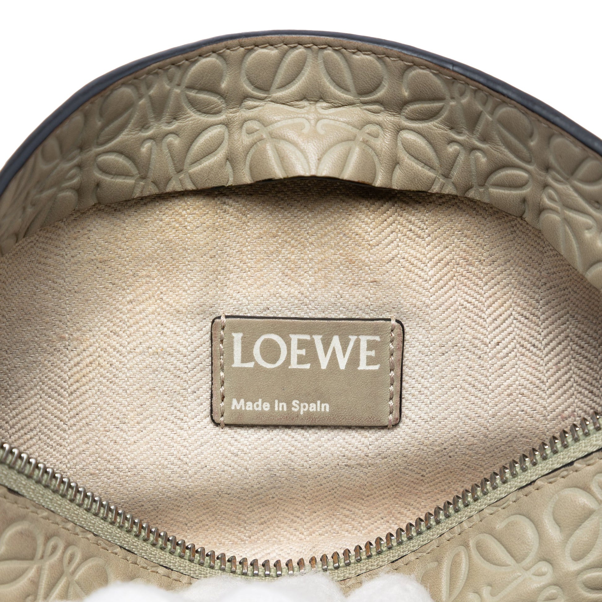 LOEWE Embossed Calfskin Anagram Repeat T Clutch