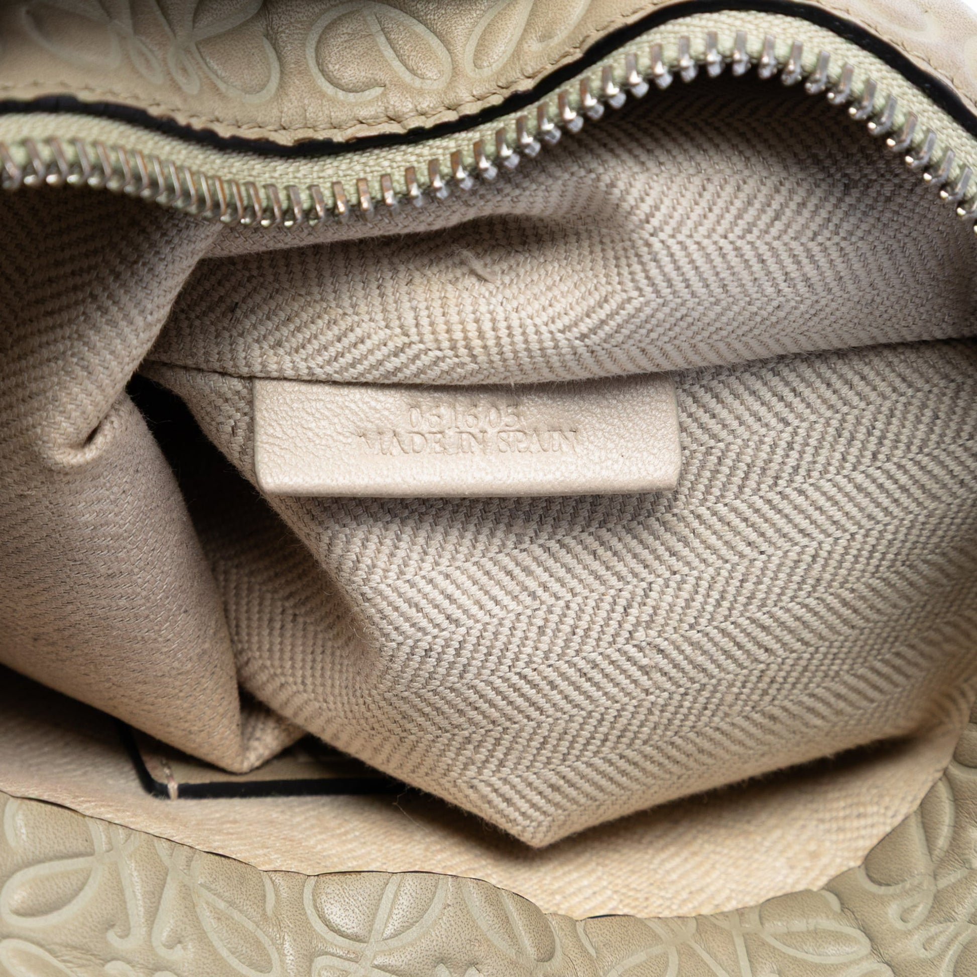 LOEWE Embossed Calfskin Anagram Repeat T Clutch