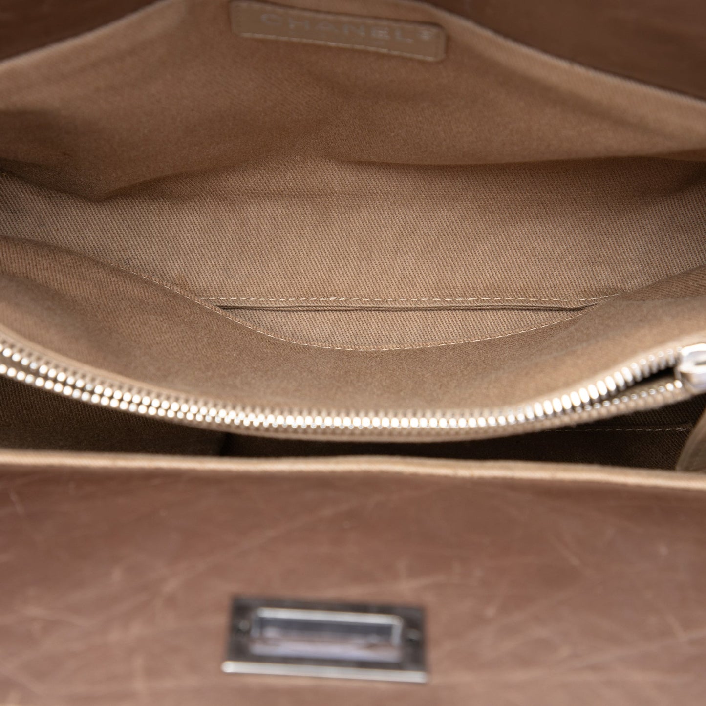 Chanel Quilted Metallic Aged Calfskin Reissue 2.55 Tote