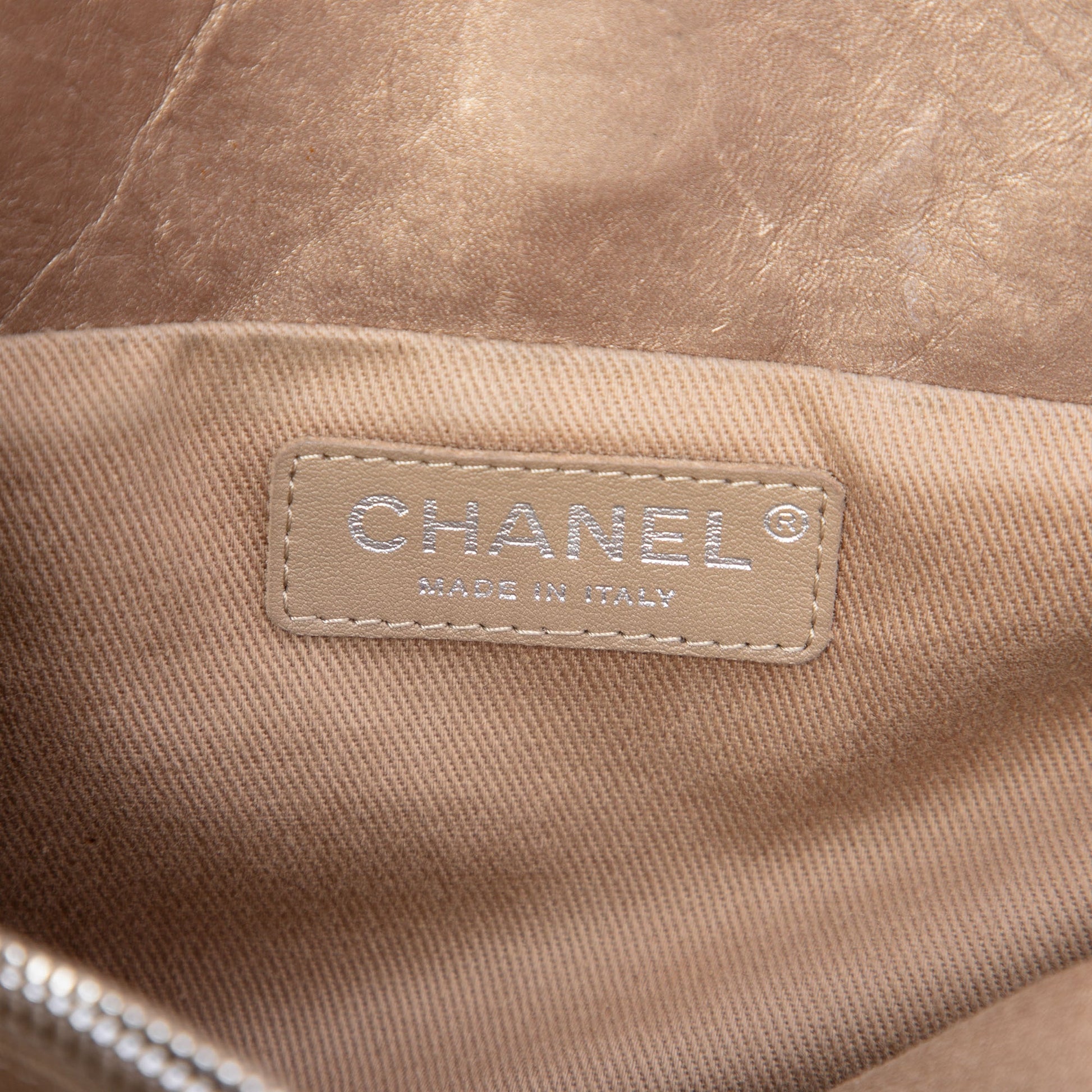 Chanel Quilted Metallic Aged Calfskin Reissue 2.55 Tote
