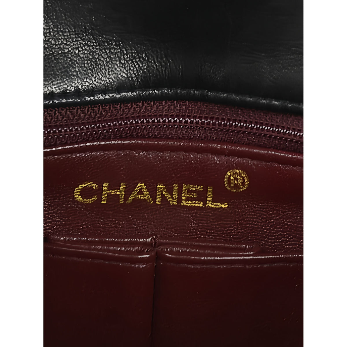 Chanel Small Square Quilted Lambskin Flap — Black