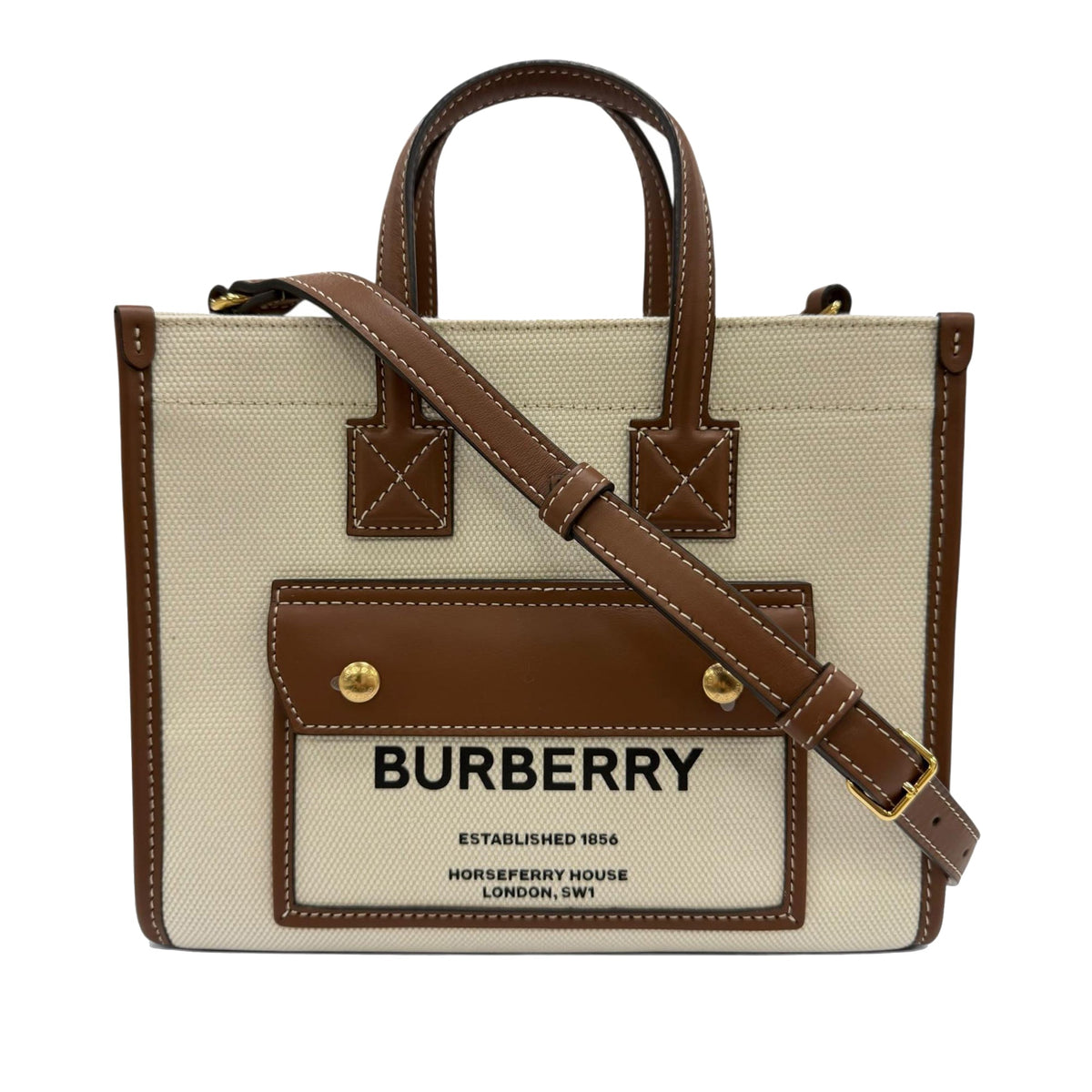 Burberry Mini Canvas Freya Tote