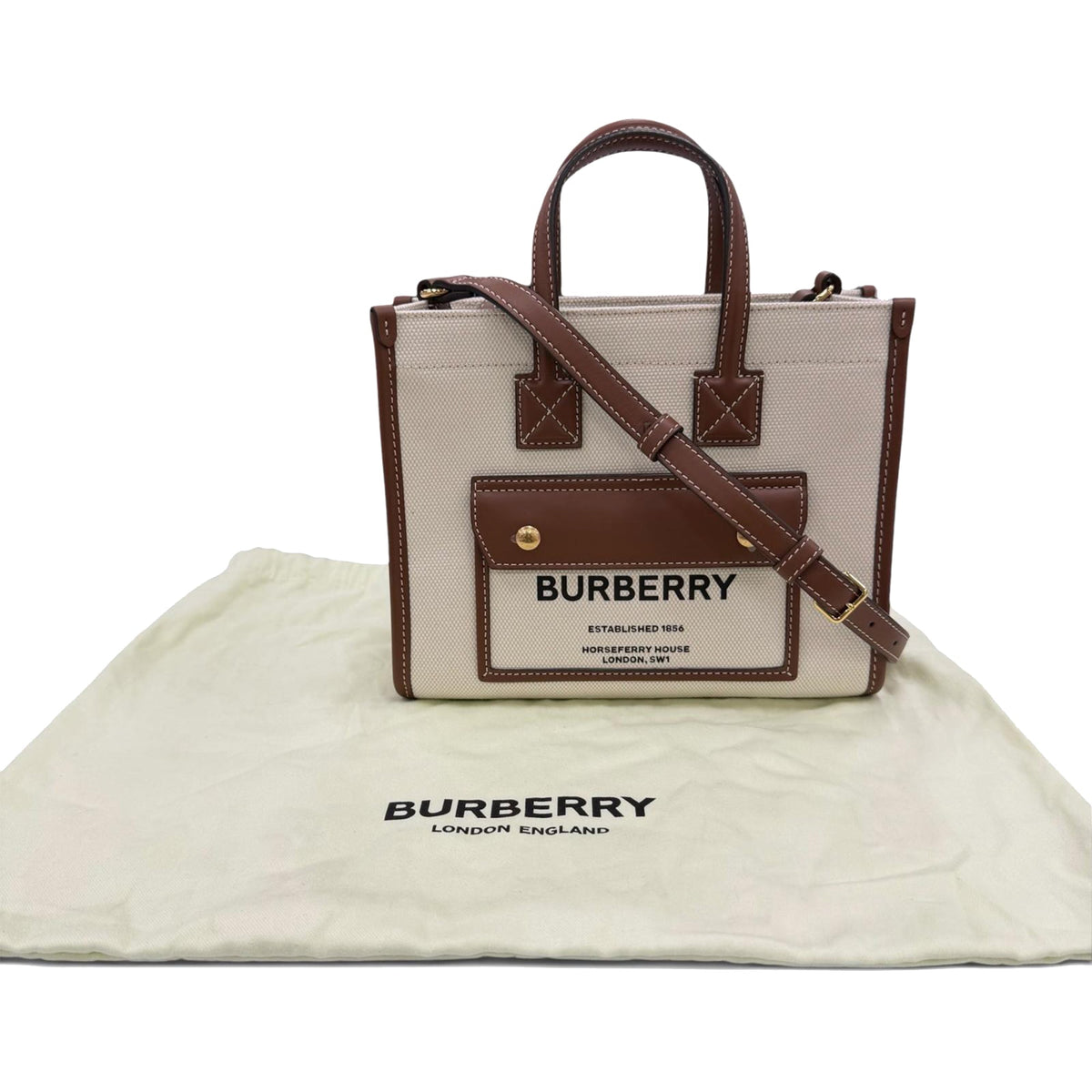 Burberry Mini Canvas Freya Tote