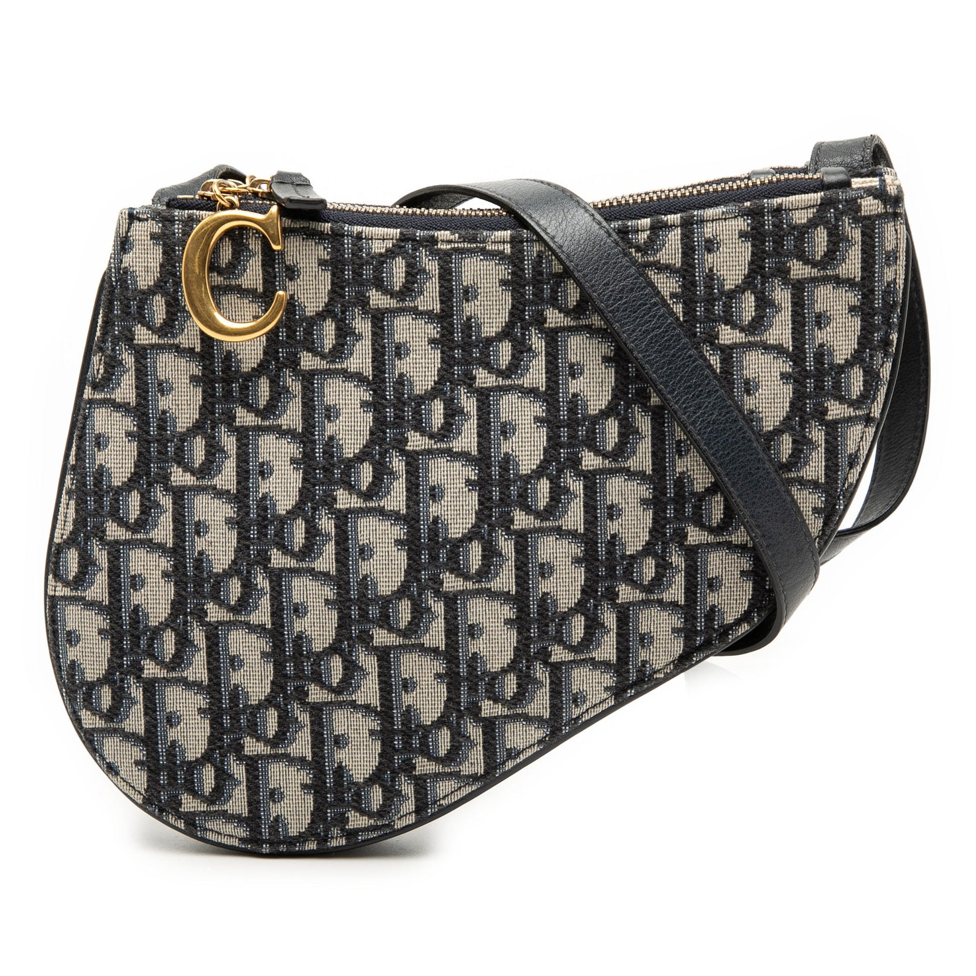 Dior Oblique Canvas Saddle Triple Zip Crossbody