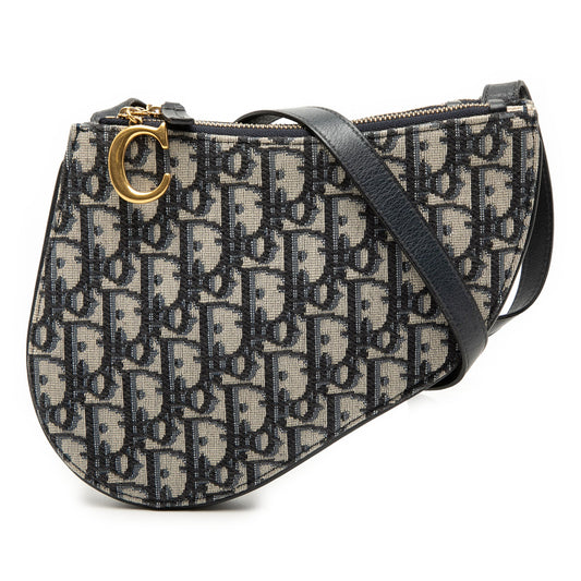 Dior Oblique Canvas Saddle Triple Zip Crossbody