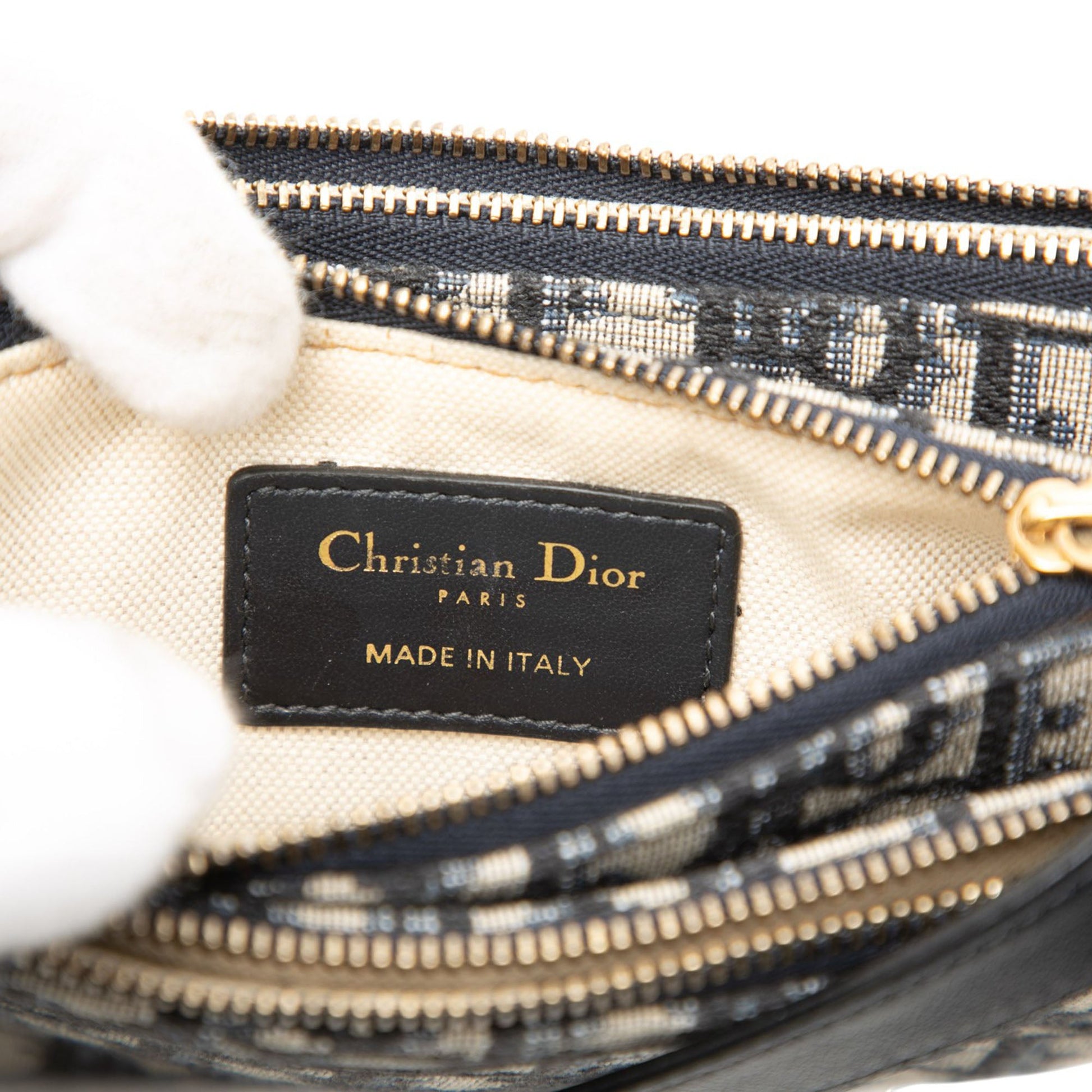 Dior Oblique Canvas Saddle Triple Zip Crossbody