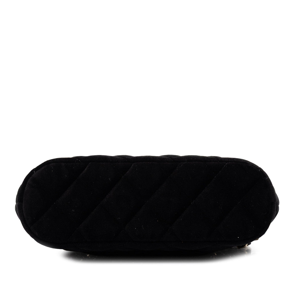 Chanel Quilted Velvet Coco Clutch With Chain — Black