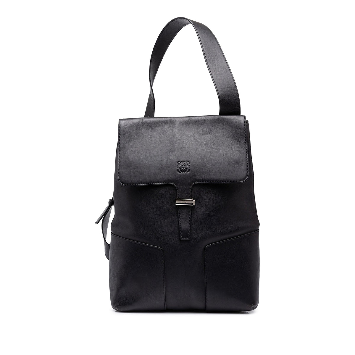 LOEWE Leather Anagram Sling Bag — Black