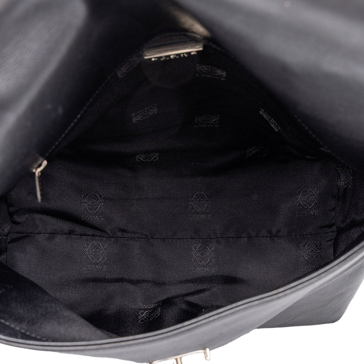 LOEWE Leather Anagram Sling Bag — Black