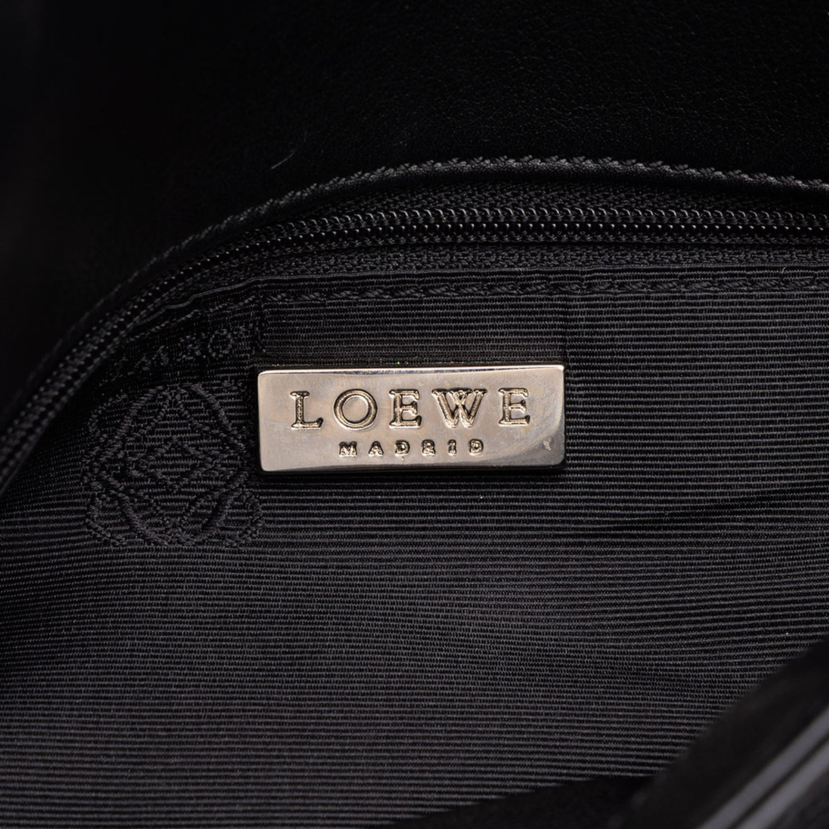 LOEWE Leather Anagram Sling Bag — Black