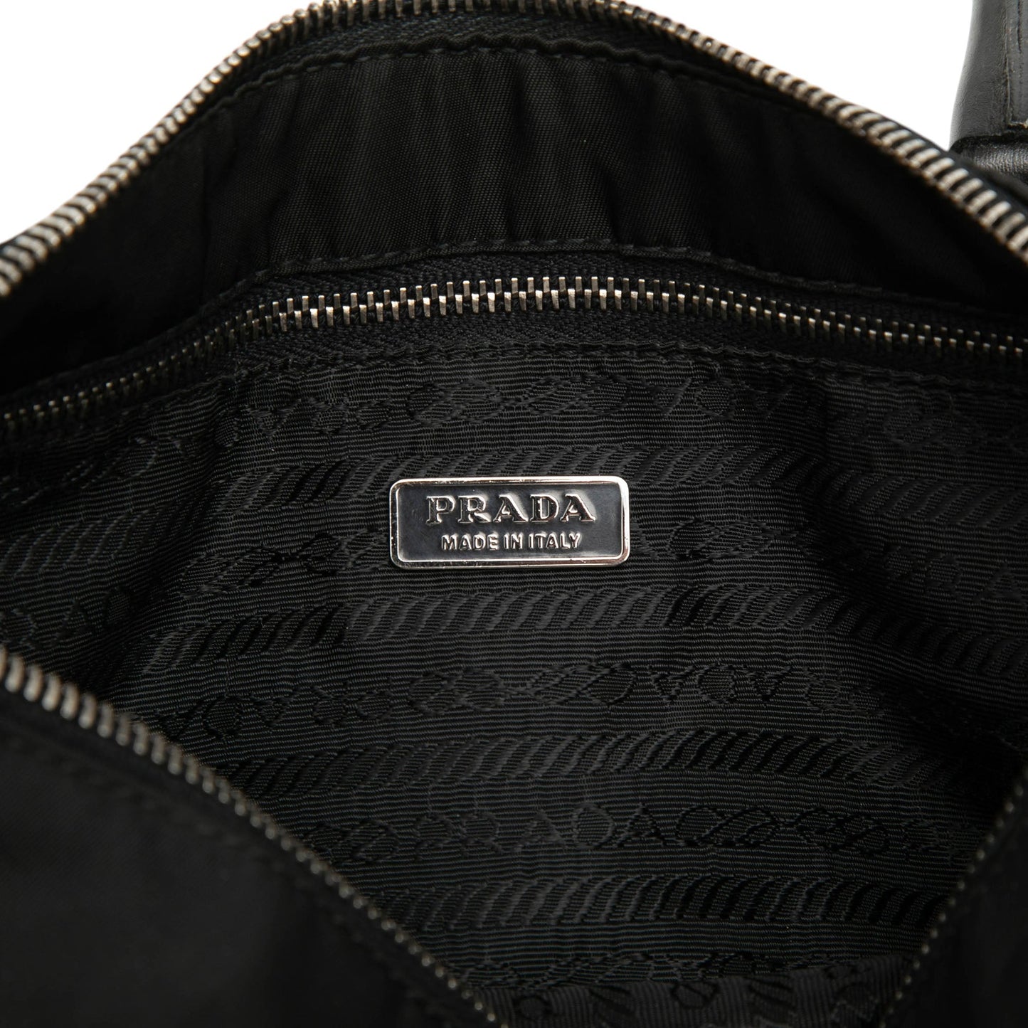 Vitello Trimmed Tessuto Handbag