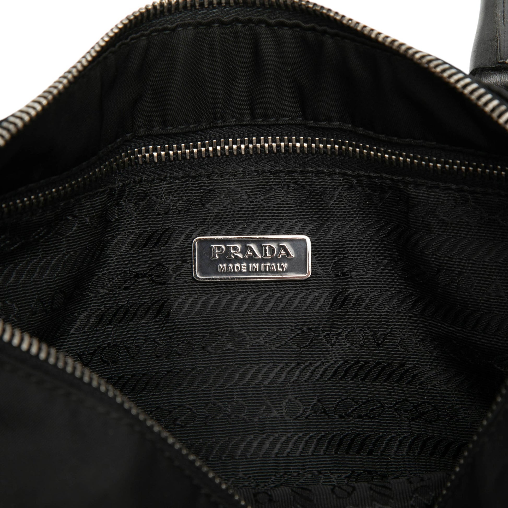 Vitello Trimmed Tessuto Handbag