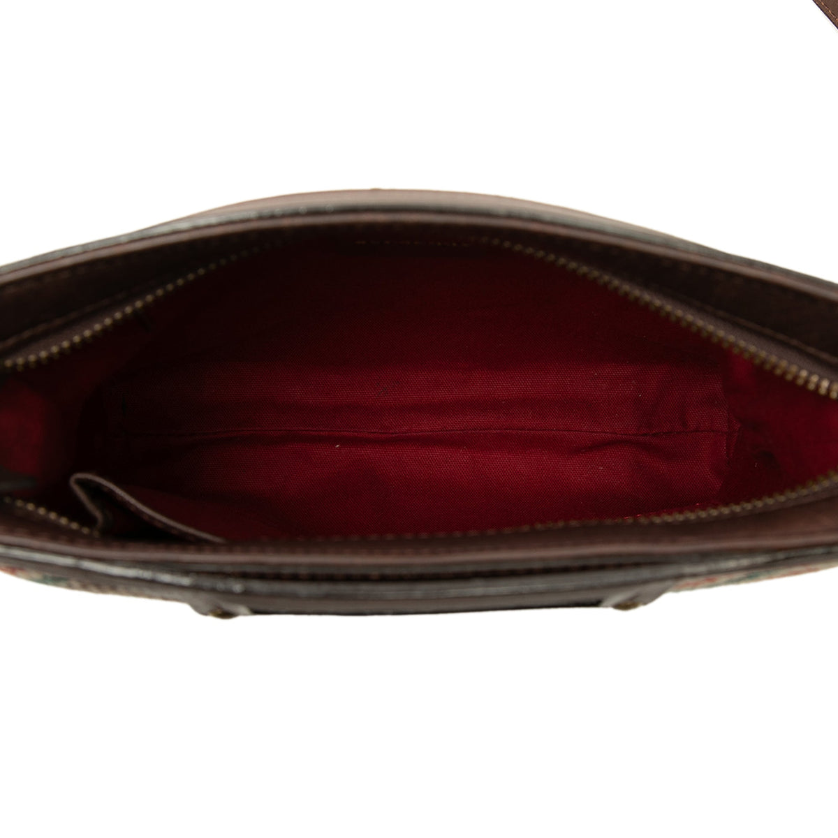 Burberry Nova Check Wool Crossbody — Brown