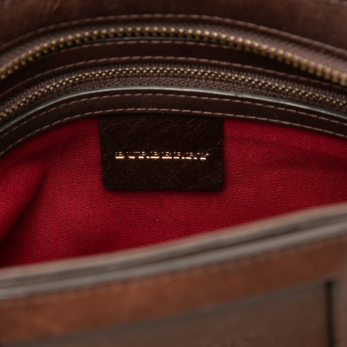 Burberry Nova Check Wool Crossbody — Brown
