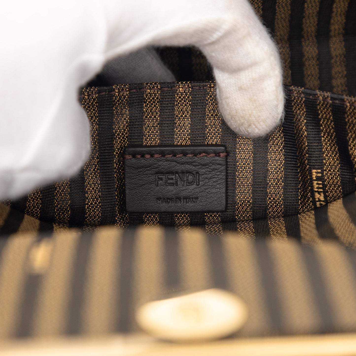 Fendi Smooth Calfskin Vitello Palmellato Wallet on Chain