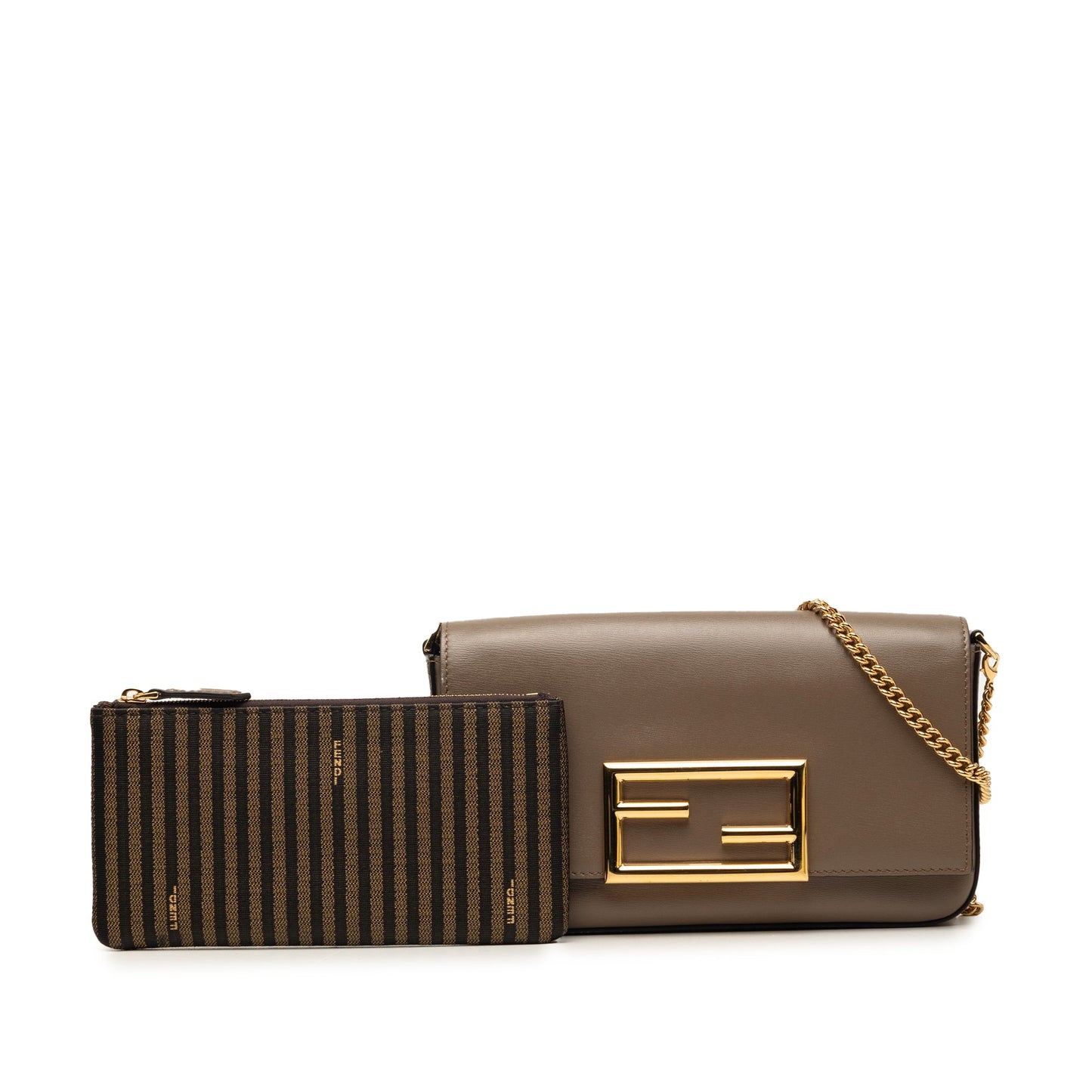 Fendi Smooth Calfskin Vitello Palmellato Wallet on Chain