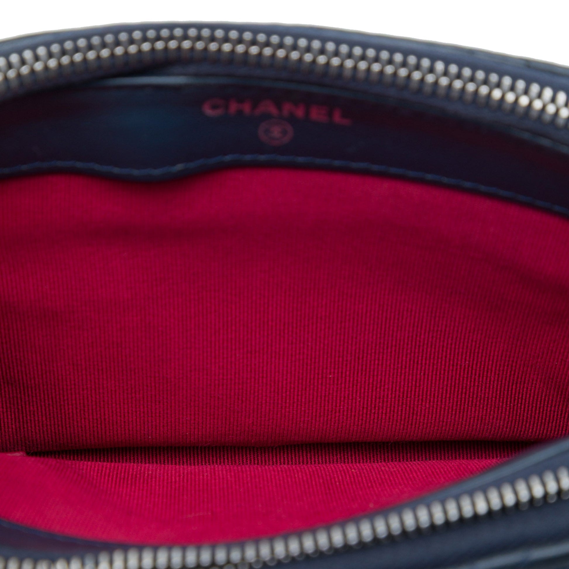 Chanel Bicolor Aged Calfskin Gabrielle Double Zip Clutch with Chain