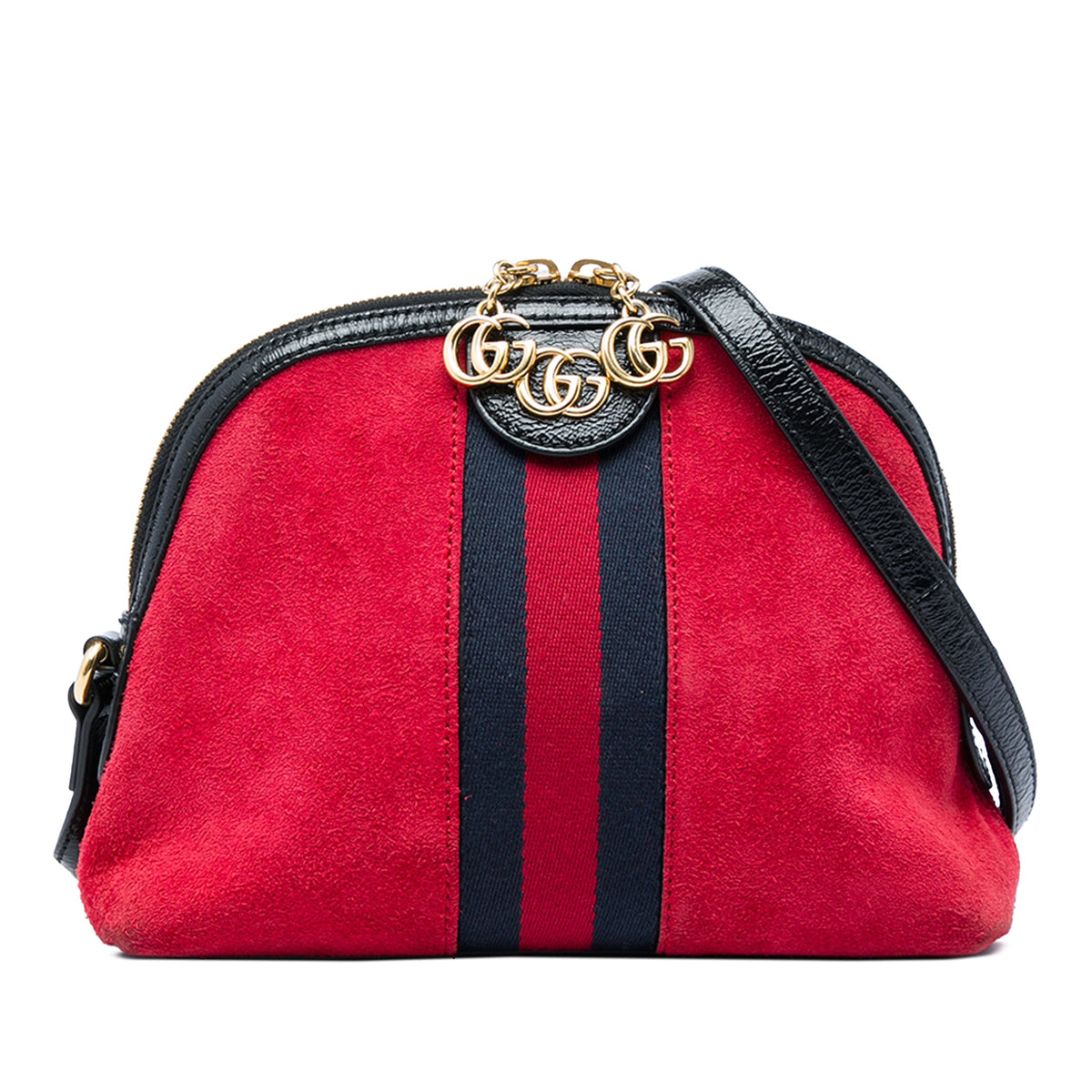 Gucci Small Suede Web Ophidia Dome Crossbody