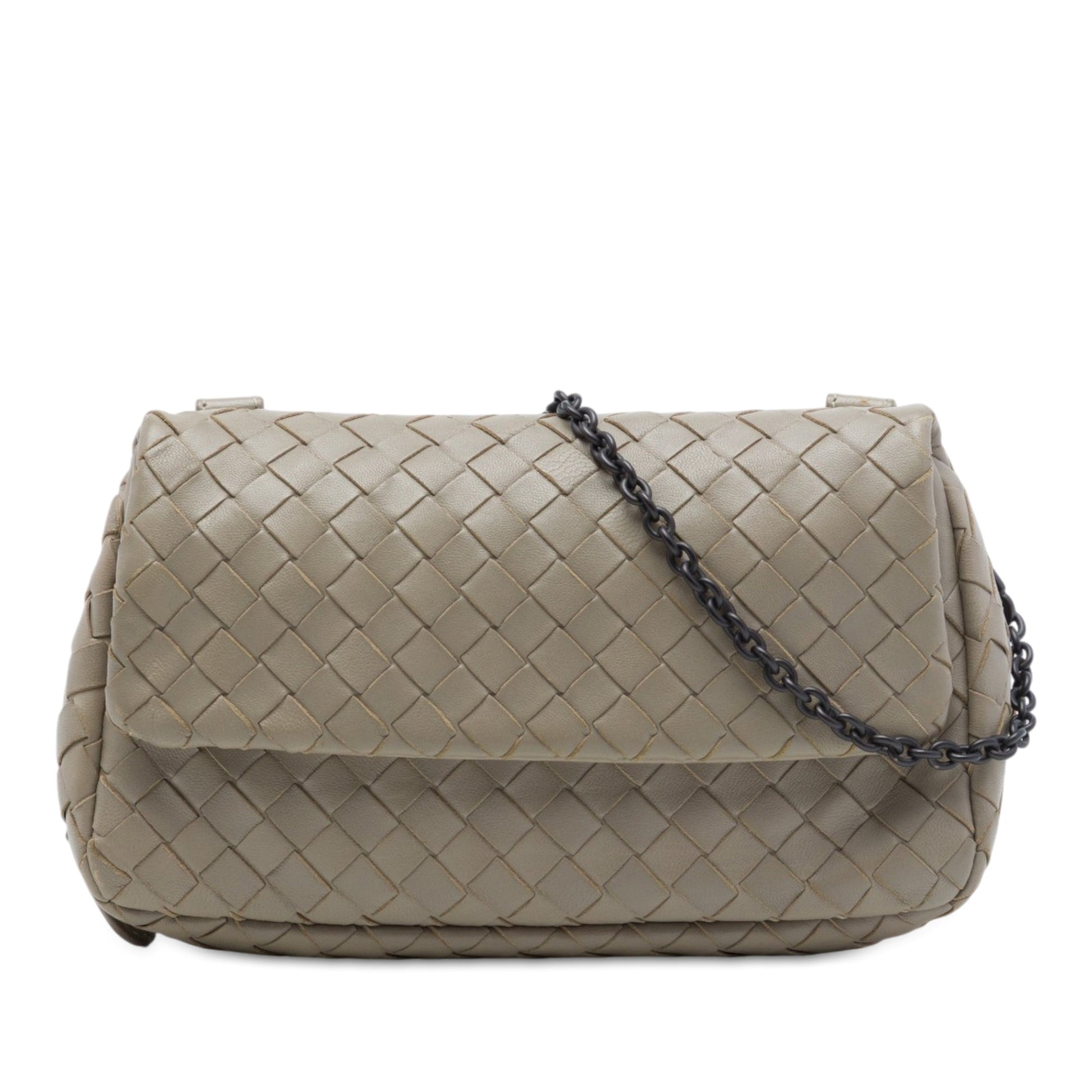 Bottega Veneta Mini Nappa Intrecciato Expandable Chain Flap Crossbody