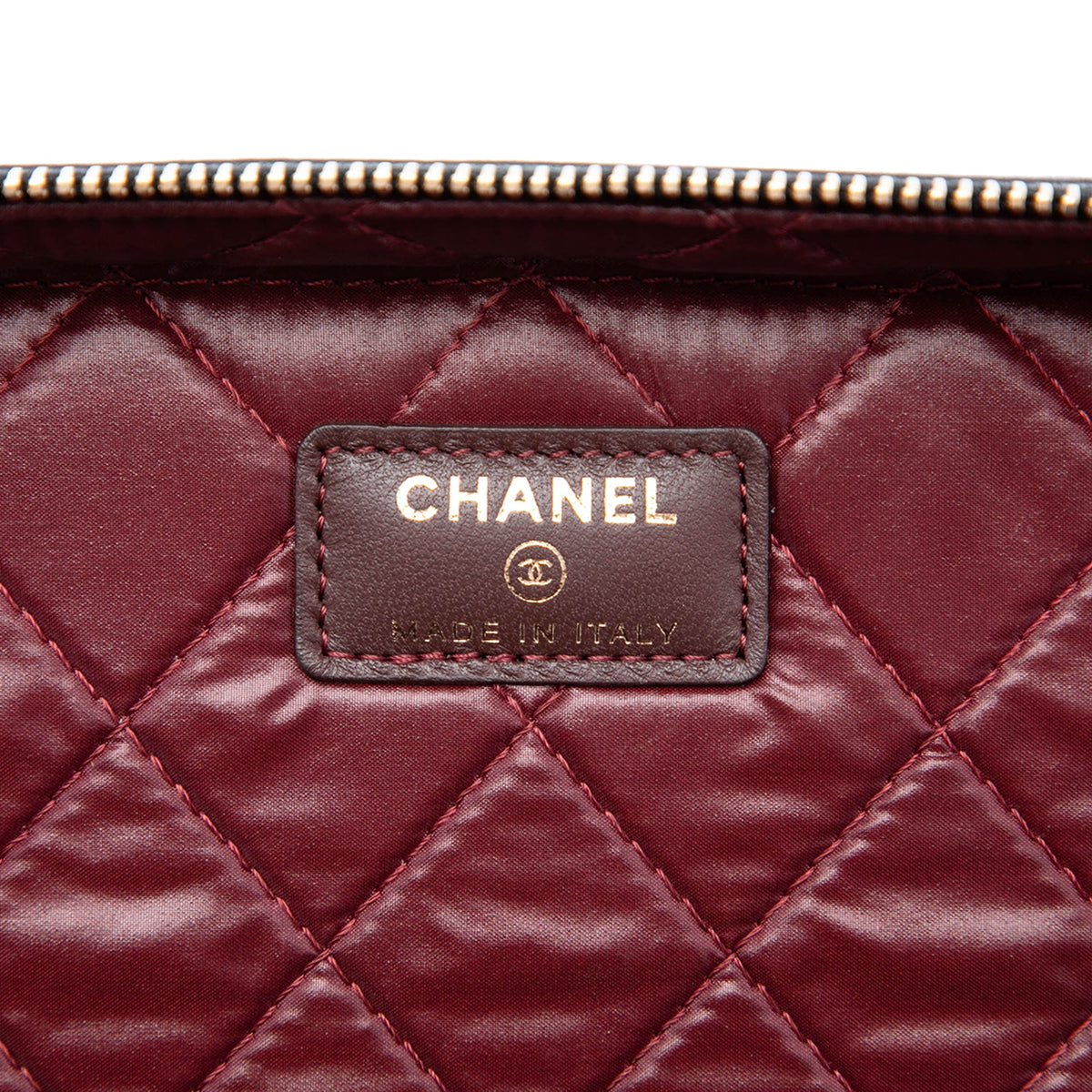 Chanel CC Quilted Lambskin Vanity Top Handle Bag — Black