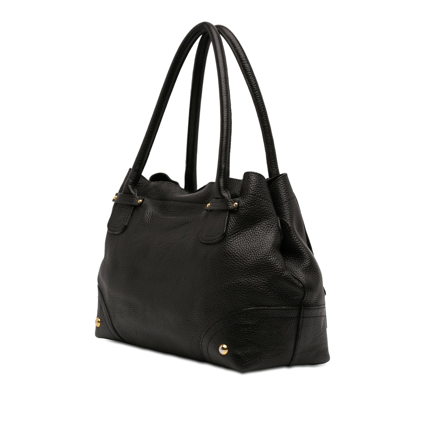 Dolce & Gabbana Pebbled Leather D Ring Tote