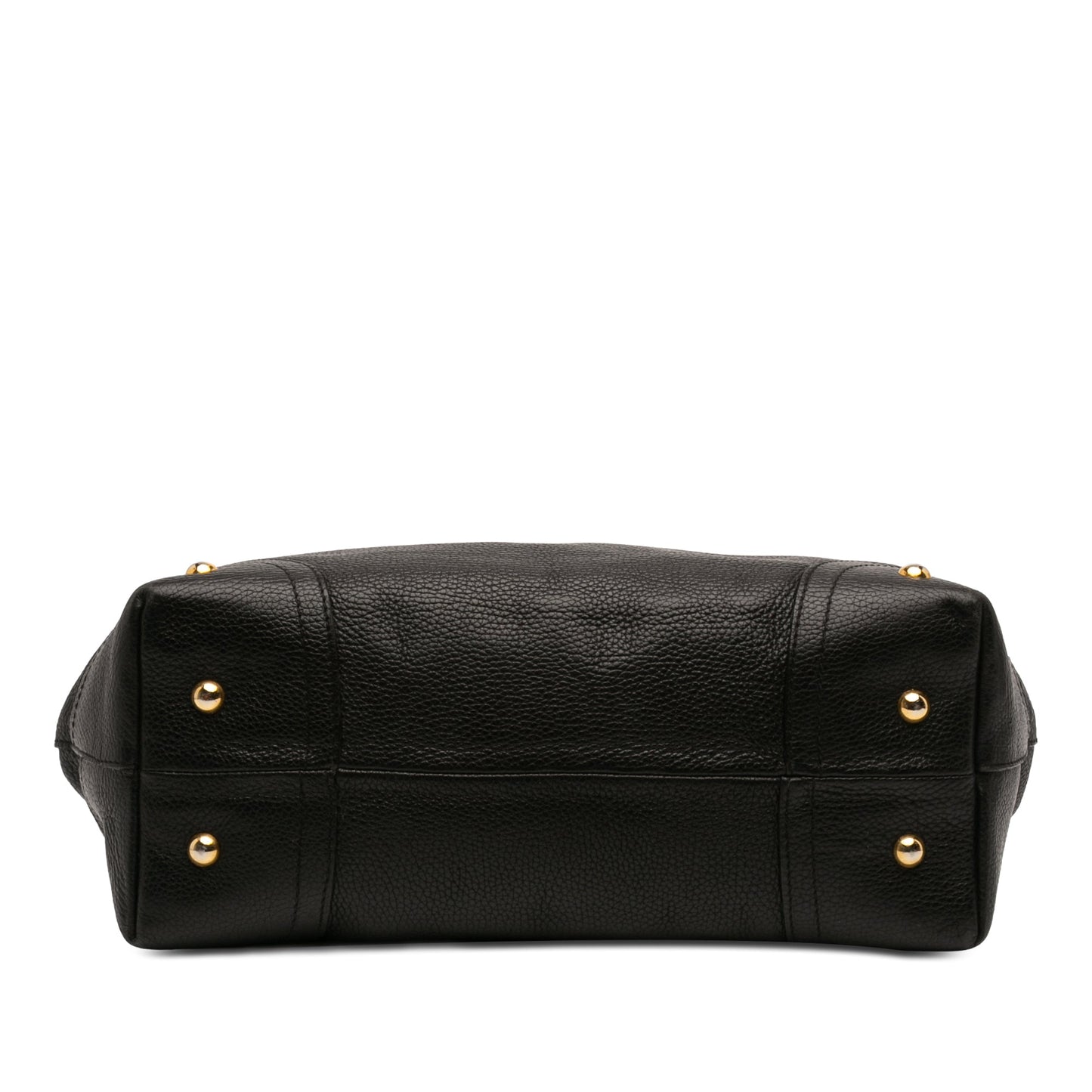 Dolce & Gabbana Pebbled Leather D Ring Tote