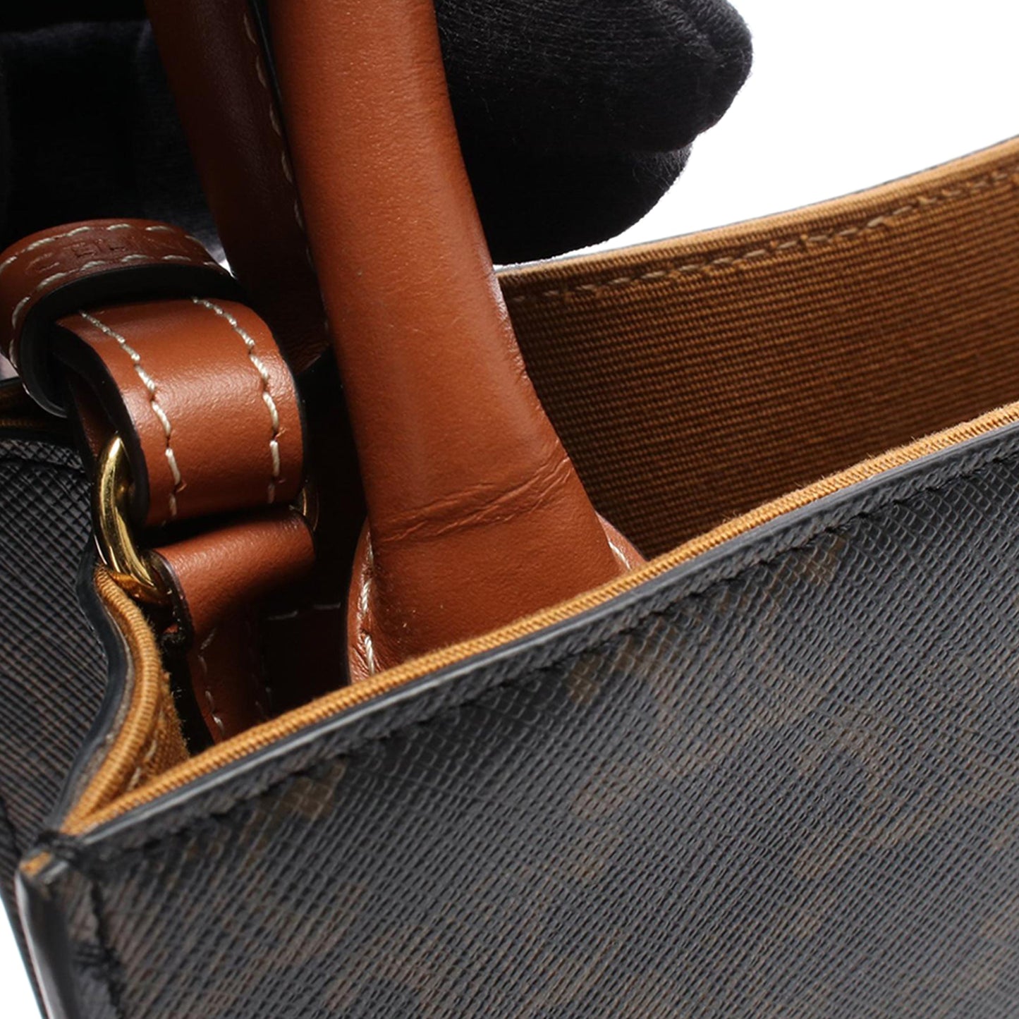 Celine Mini Triomphe Coated Canvas Vertical Cabas Satchel