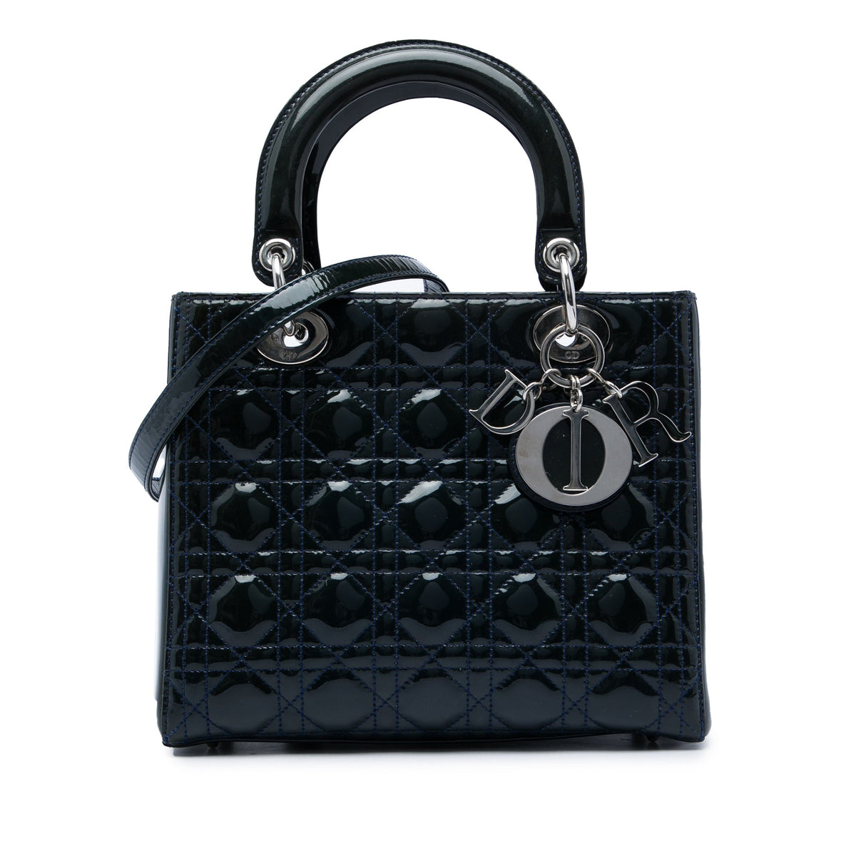 Dior Medium Patent Cannage Lady Dior