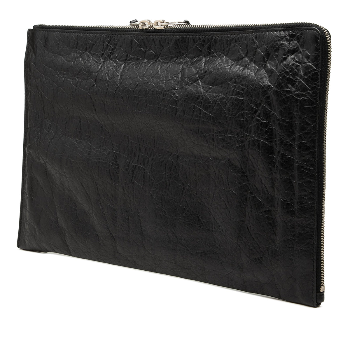 Balenciaga Lambskin Motocross Giant 12 Zip Around Flat Clutch