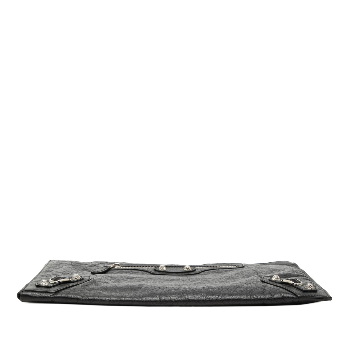 Balenciaga Lambskin Motocross Giant 12 Zip Around Flat Clutch