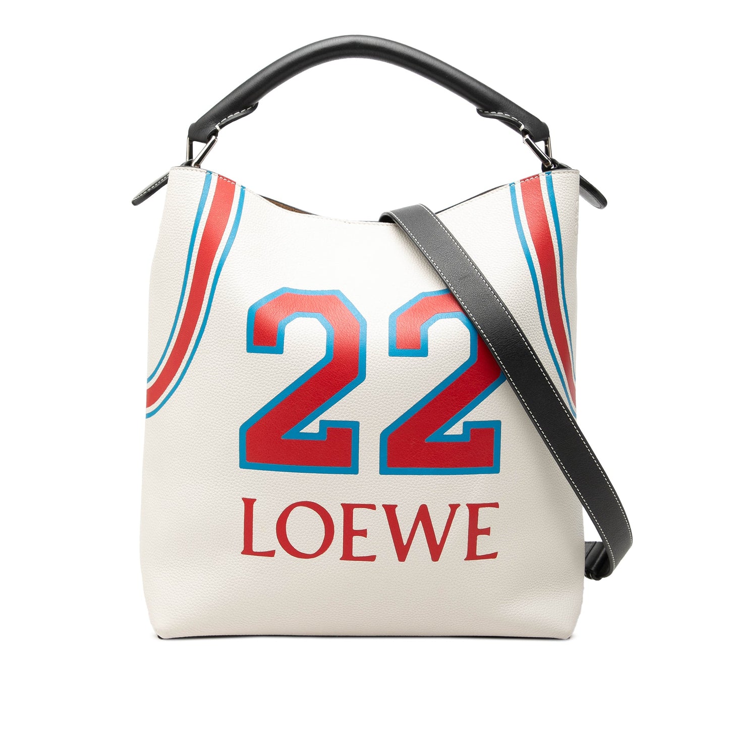 LOEWE Paulas Ibiza Printed Leather T 22 Bucket Bag