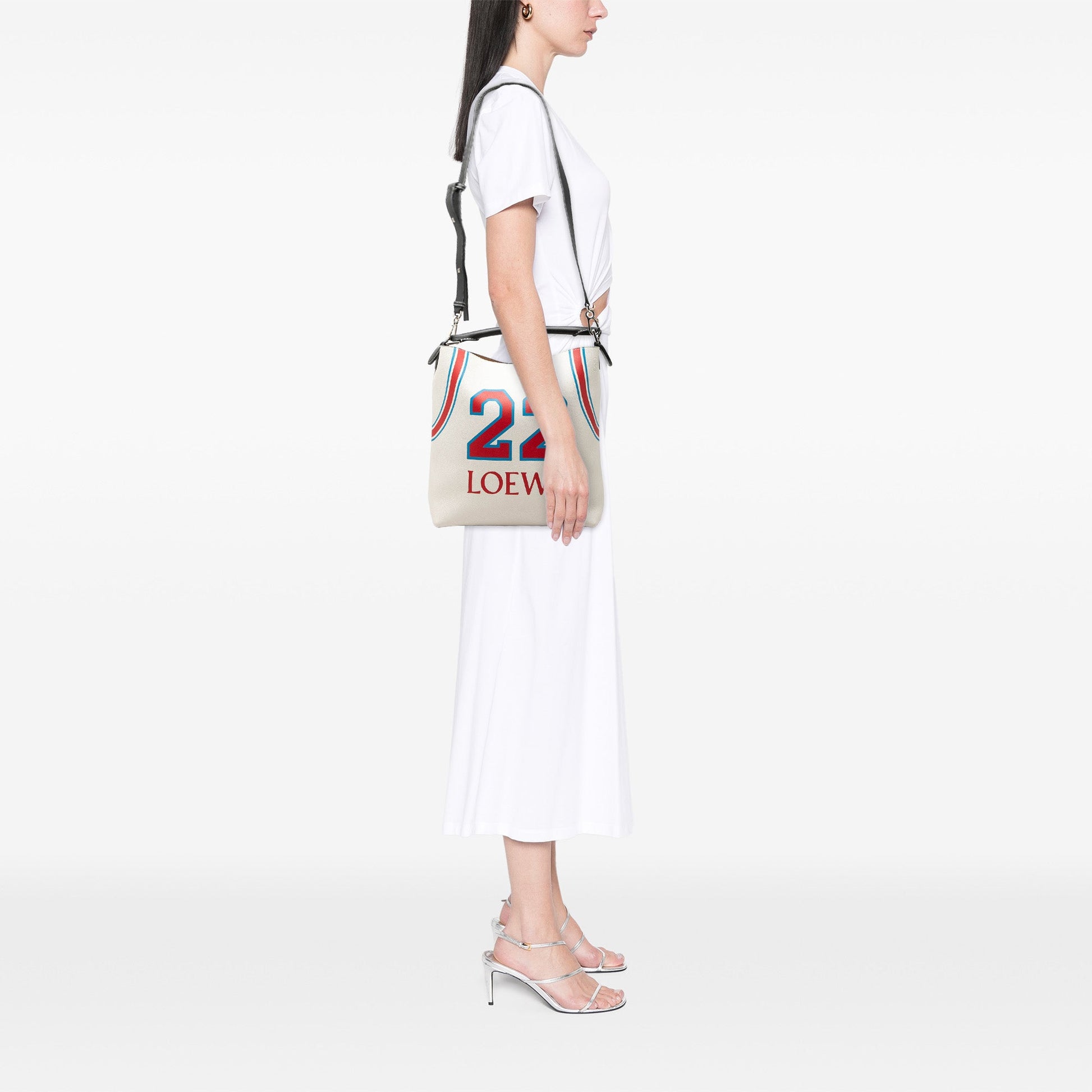 LOEWE Paulas Ibiza Printed Leather T 22 Bucket Bag