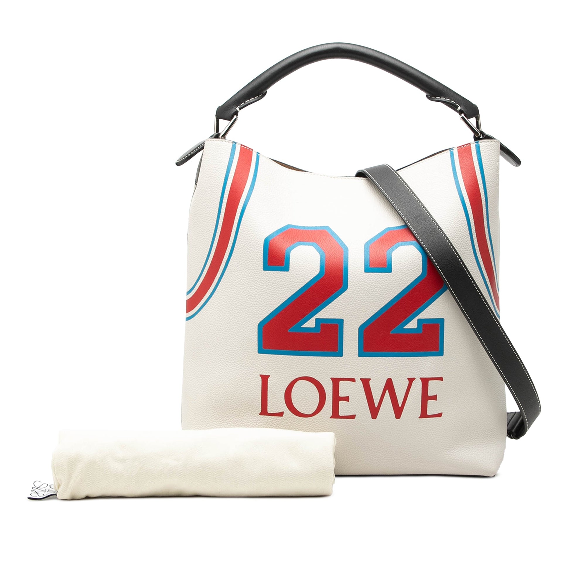LOEWE Paulas Ibiza Printed Leather T 22 Bucket Bag