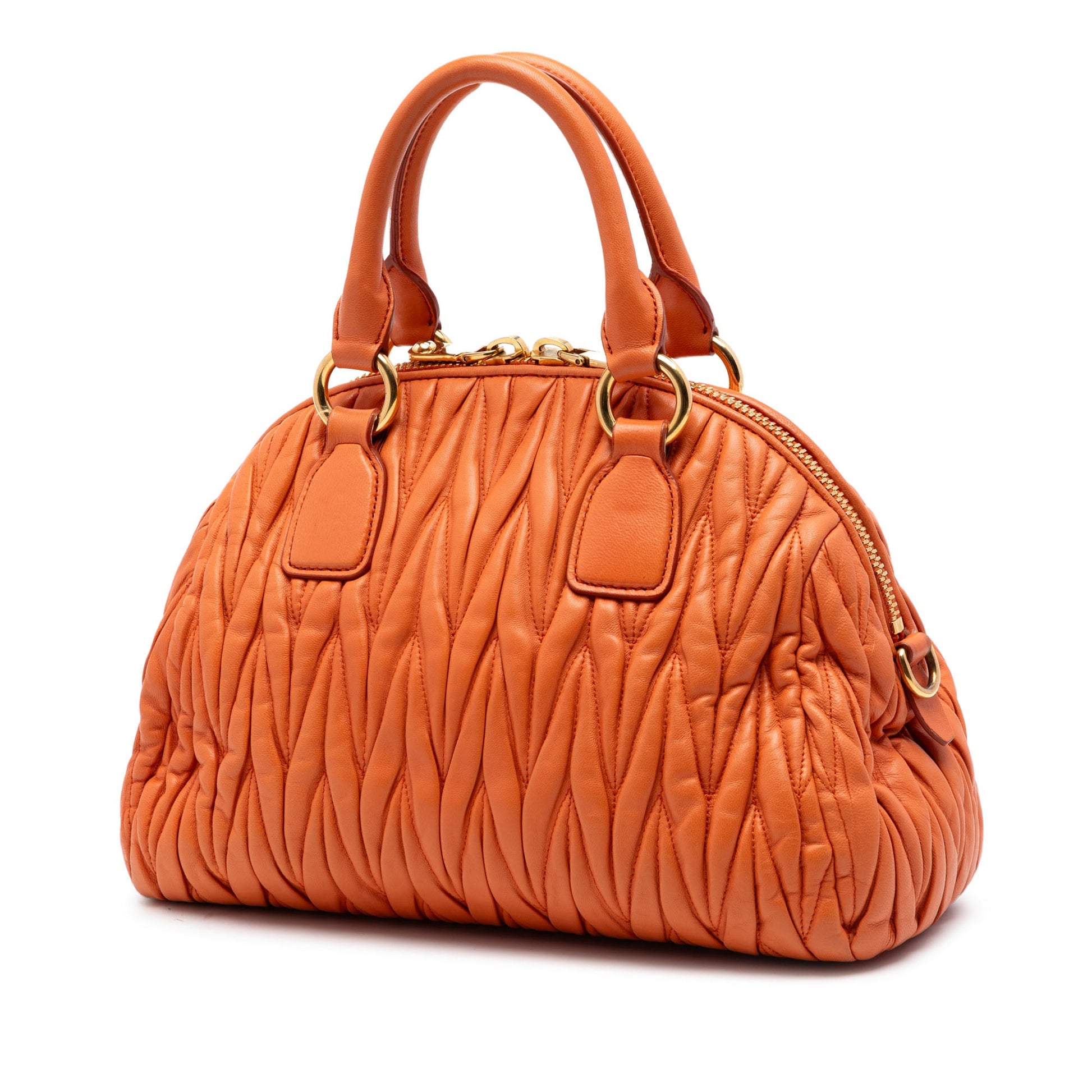 Miu Miu Matelasse Nappa Dome Satchel