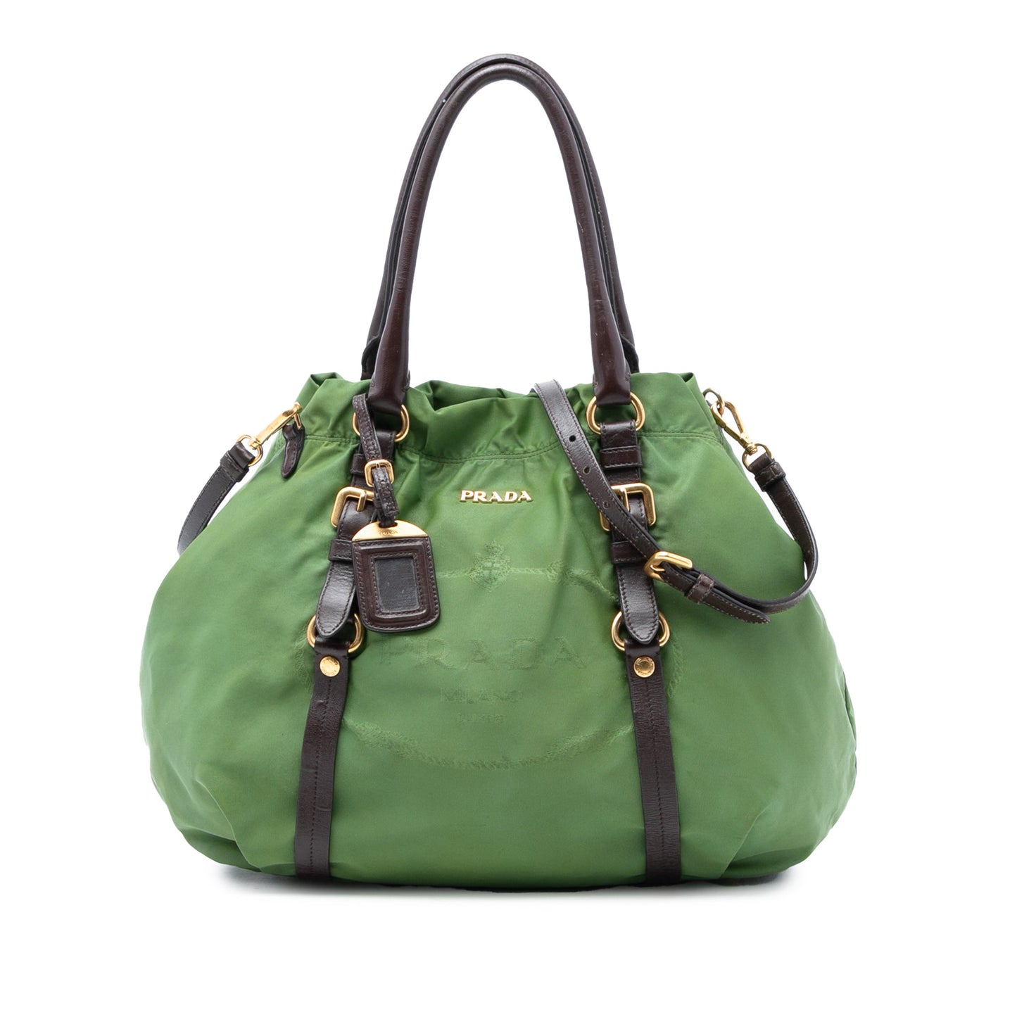 Prada Tessuto Canapa Logo Satchel