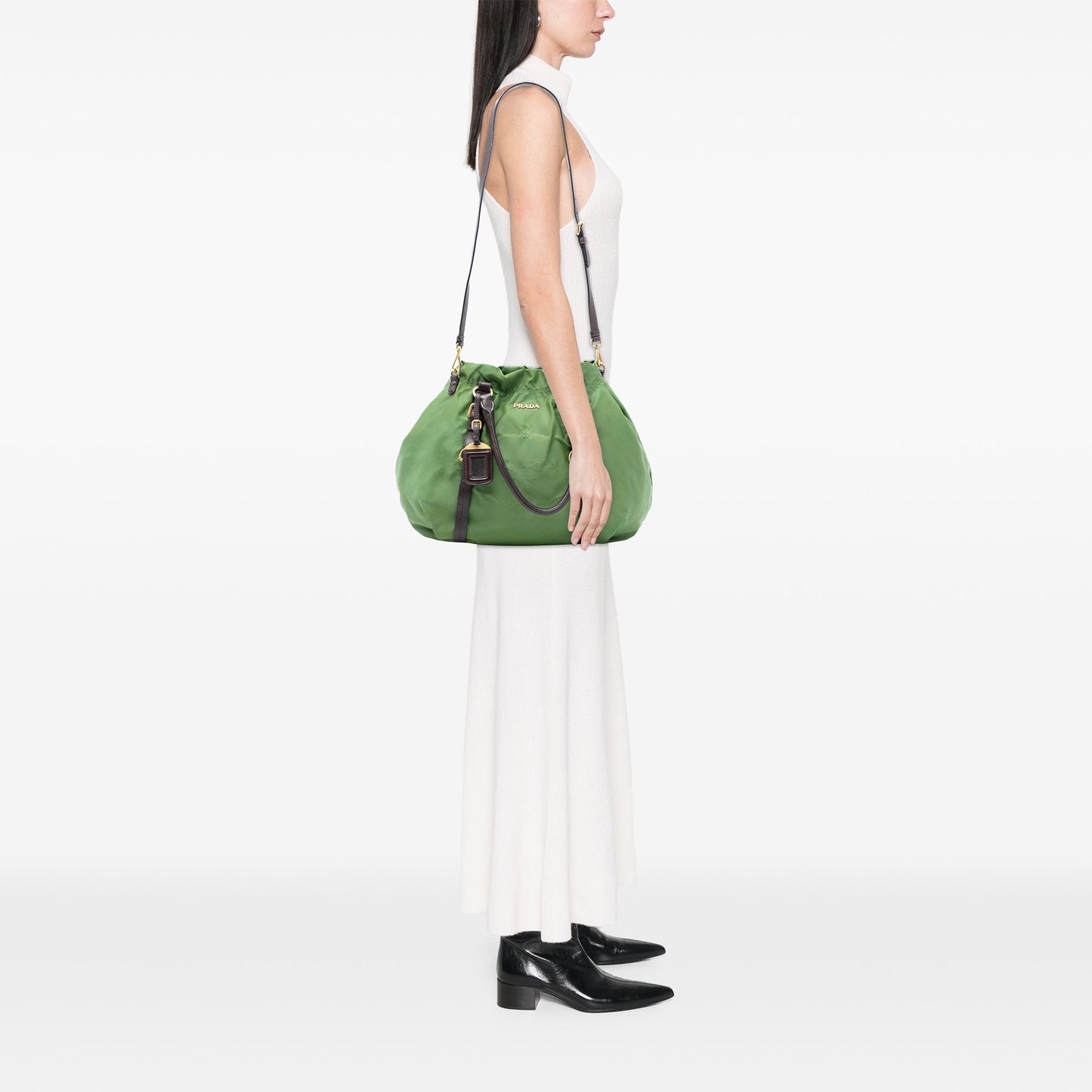 Prada Tessuto Canapa Logo Satchel