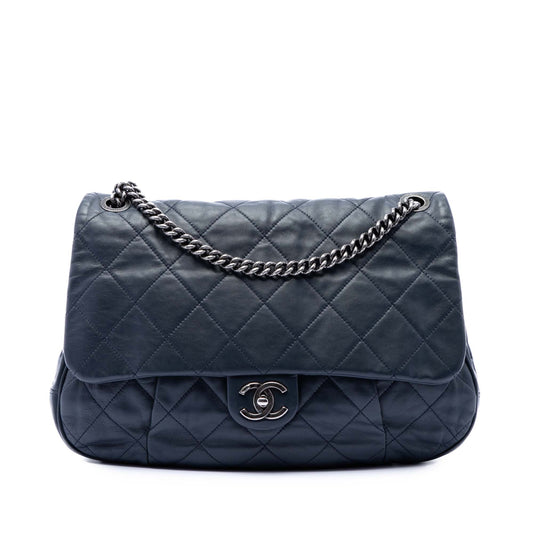 Chanel Quilted Calfskin Coco Pleats Flap