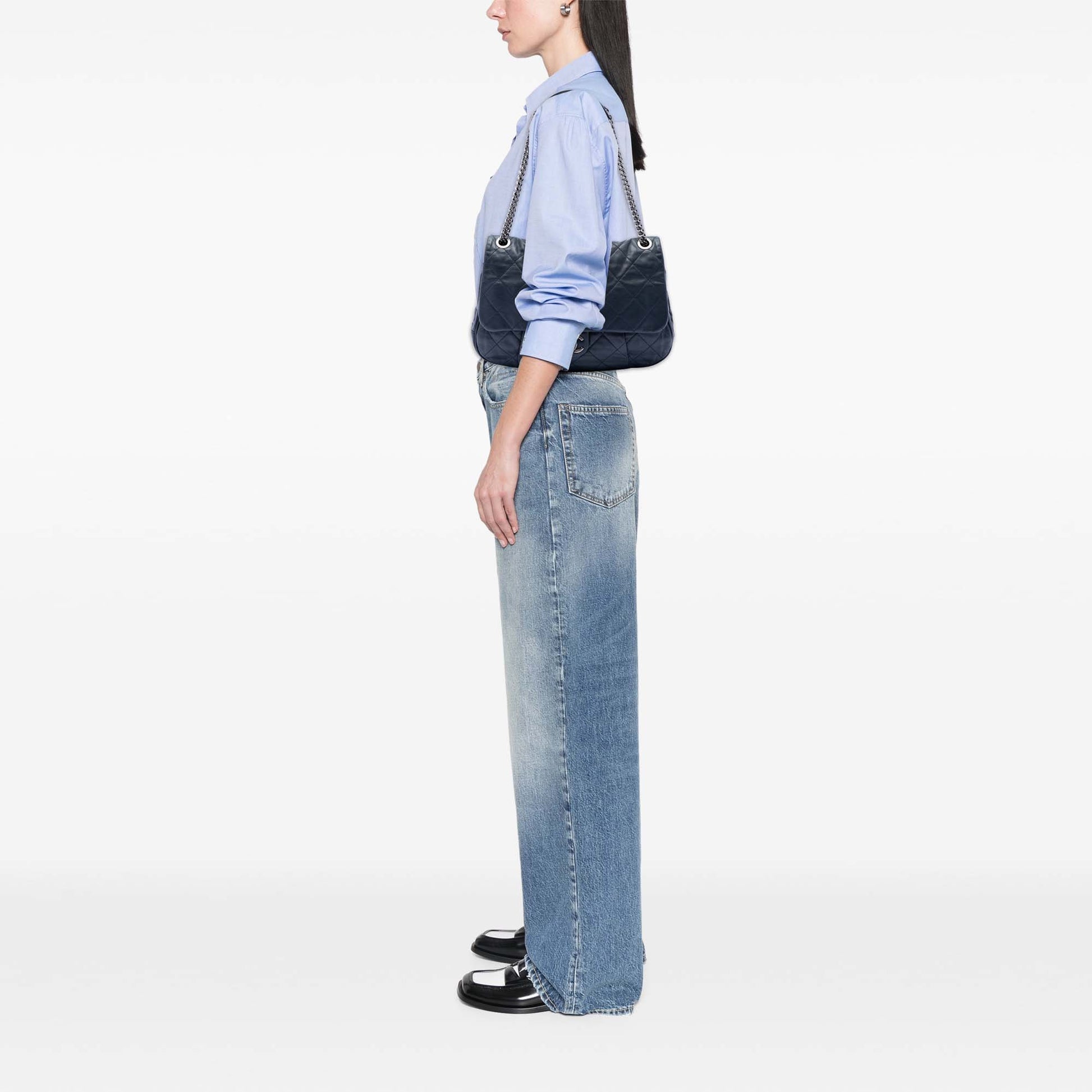 Chanel Quilted Calfskin Coco Pleats Flap