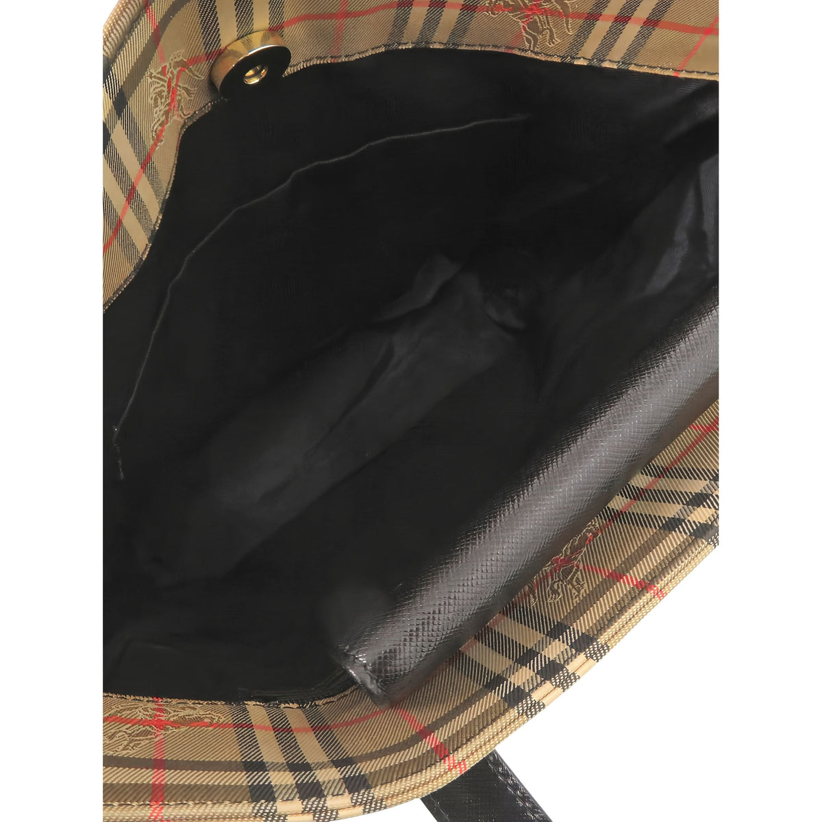 Burberry Haymarket Check Canvas Tote — Beige